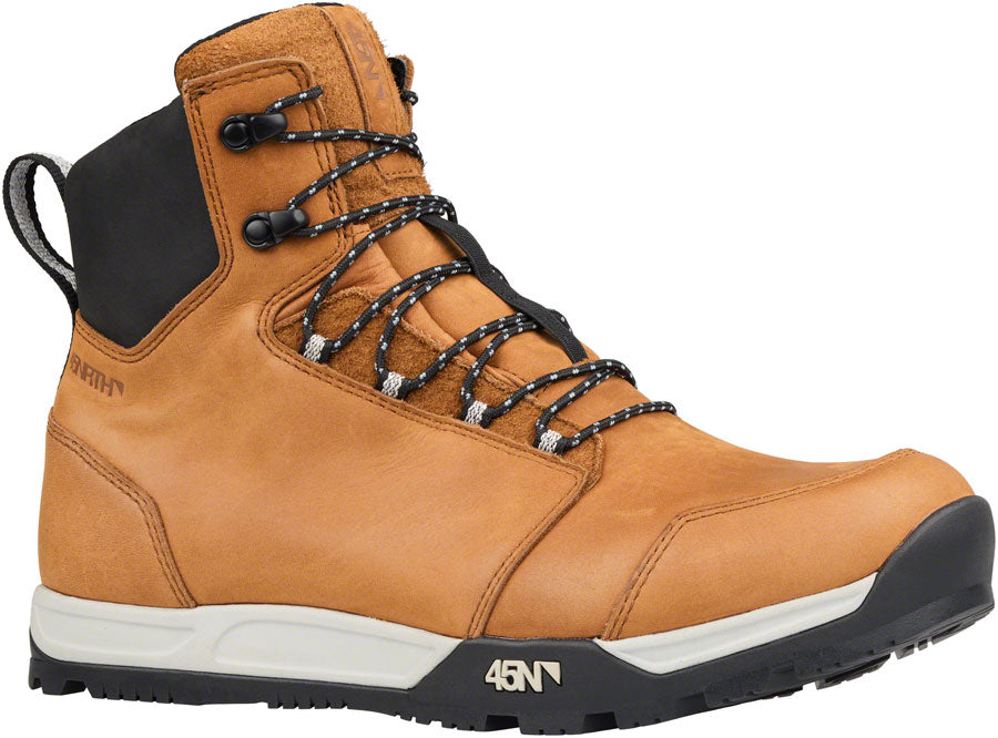 45NRTH Oland Cycling Boots for Men & Women - Waterproof Winter Bike Shoes, Size 40 (US 7.5) in Tan - Perfect for Cold Weather Commuting & Mountain Biking