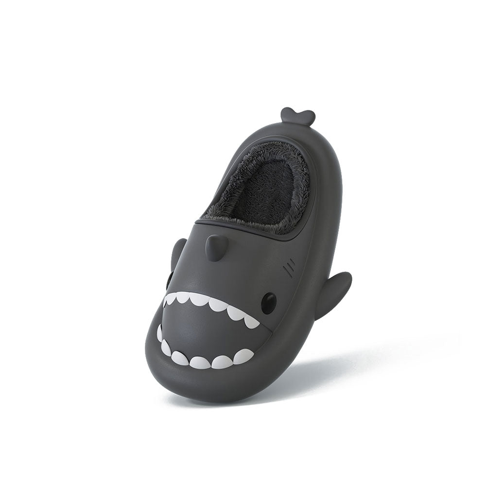 Sharkicks Basic Winter Open Heel Shark Slippers for Women - Cozy Indoor & Outdoor House Shoes for Cold Weather Comfort