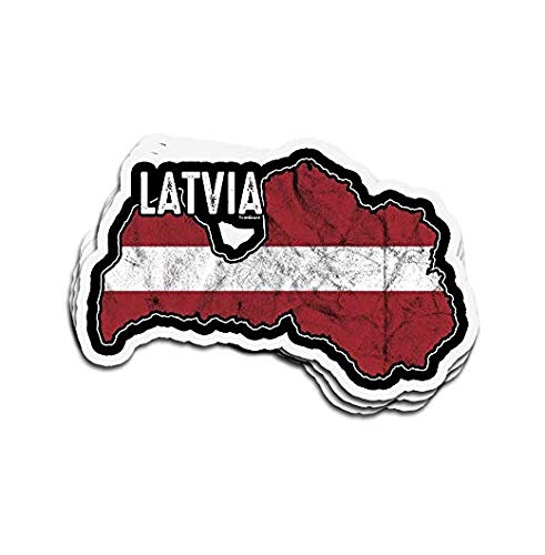 Latvia Map Sticker - Vinyl Decal for Cars, Trucks, Laptops, Walls & Windows | Durable Waterproof Graphic for Home, Office & Travel Decor