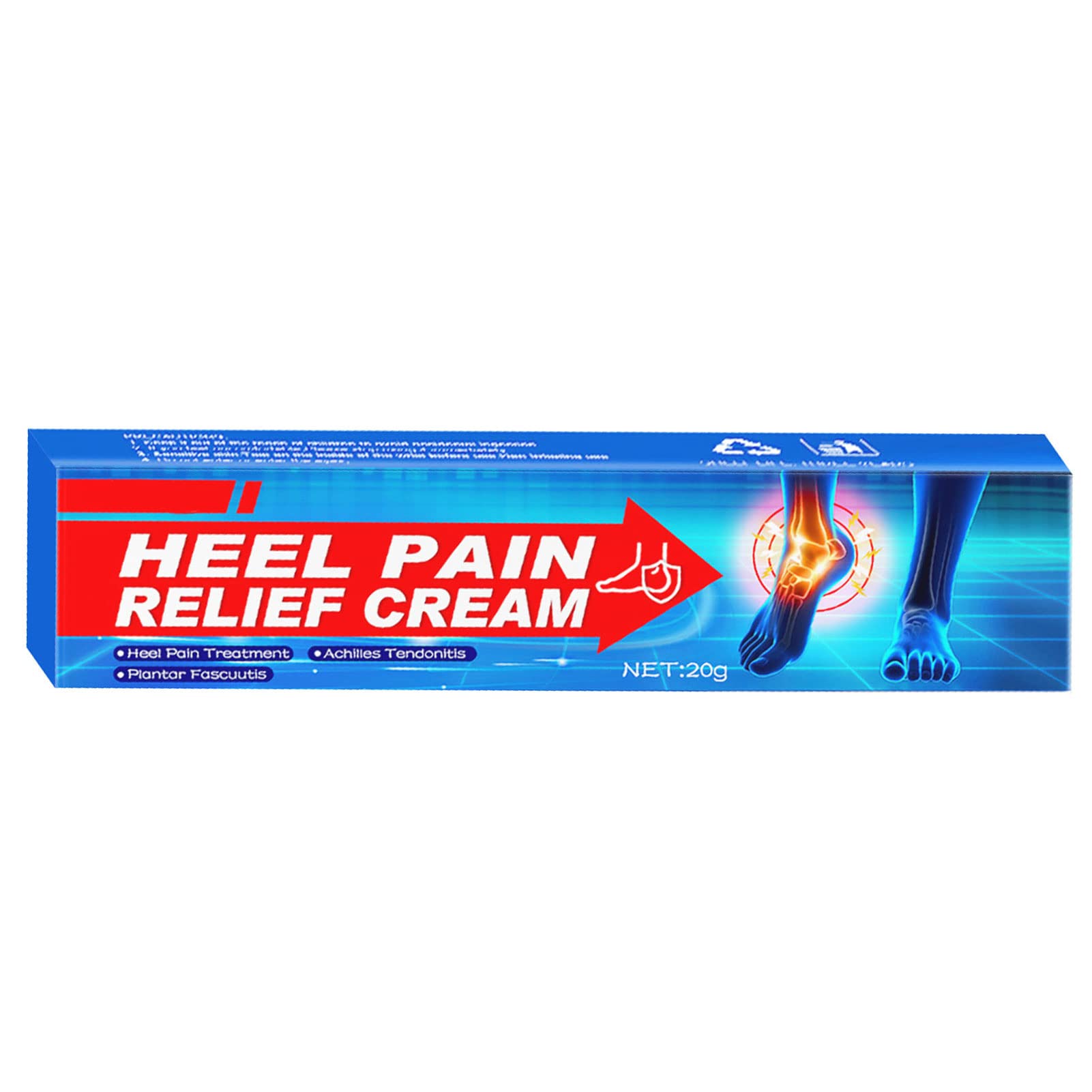 Heel Pain Relief Cream - 2 Pack Foot Care Ointment for Soothing Heel Discomfort, Deep Penetrating Formula for Cramps, Soreness & Achilles Tendonitis - Perfect for Athletes, Runners & Active Lifestyles