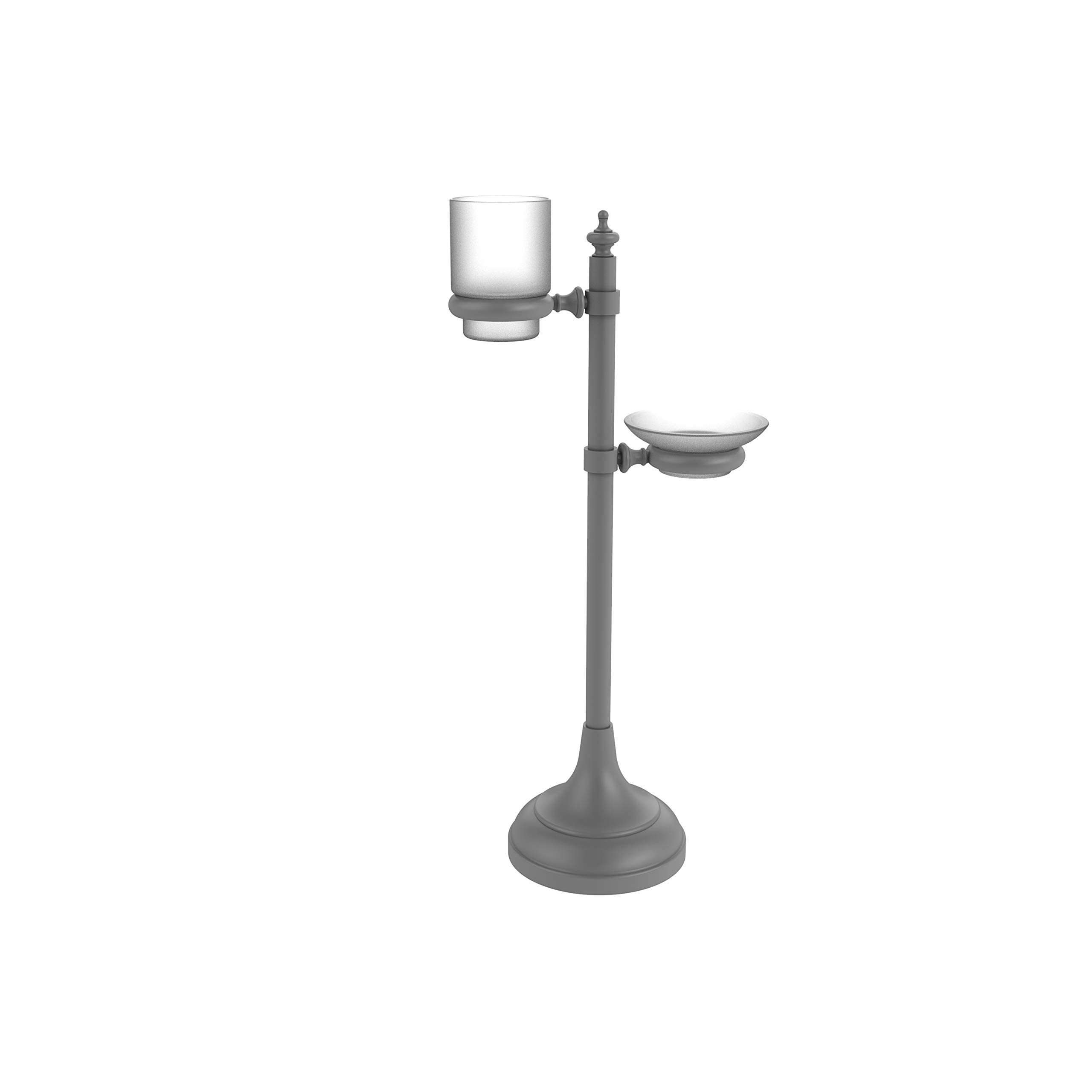 Allied Brass TS-23 Matte Gray Vanity Top Multi Ring Bath Accessory Stand | Bathroom Organizer for Jewelry, Watches & Rings | Perfect for Vanity, Sink Counter & Dressing Table