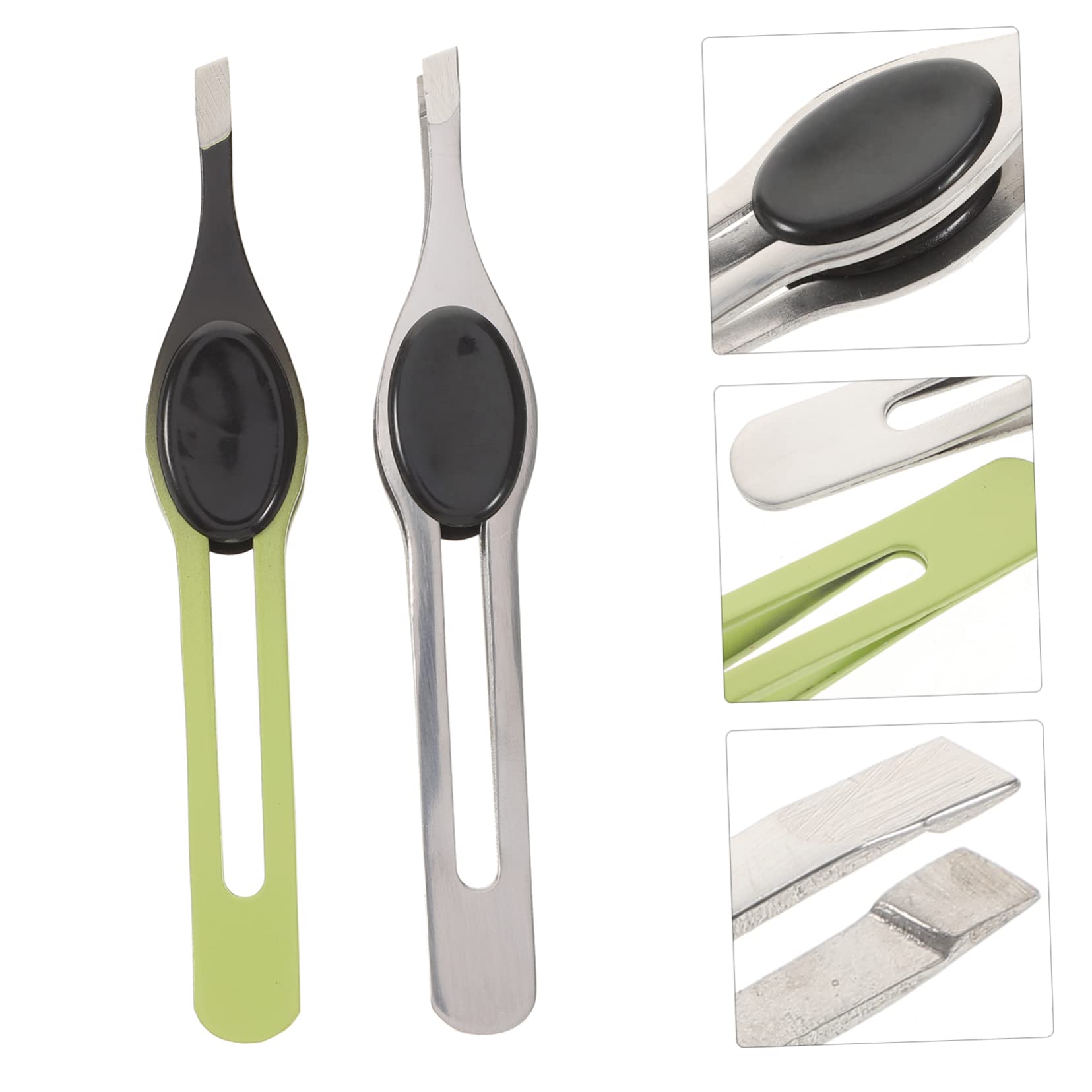 IPetboom 5-Piece Ergonomic Eyebrow Tweezers Set - Stainless Steel Precision Tweezers & Facial Hair Removal Scissors - Perfect for Eyebrow Shaping, Grooming & Makeup Kit