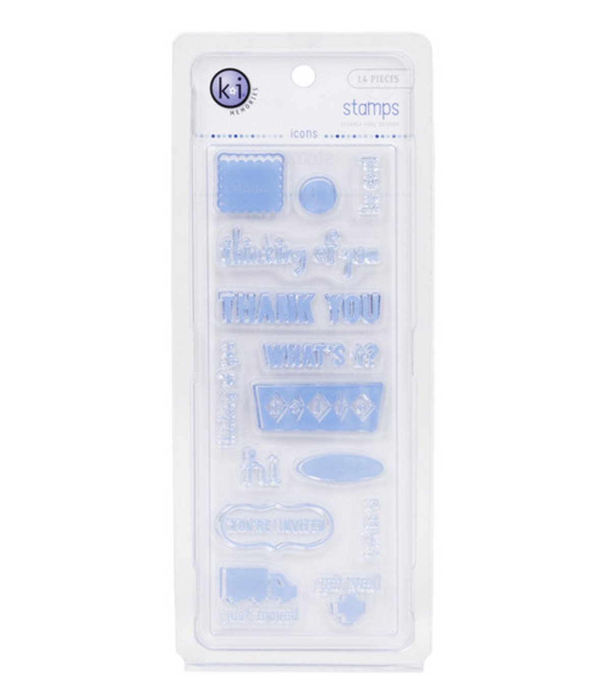 KI Memories Clear Stamps - Greetings Icons for Card Making, Scrapbooking & DIY Crafts | High-Quality Rubber Stamps for Handmade Greeting Cards