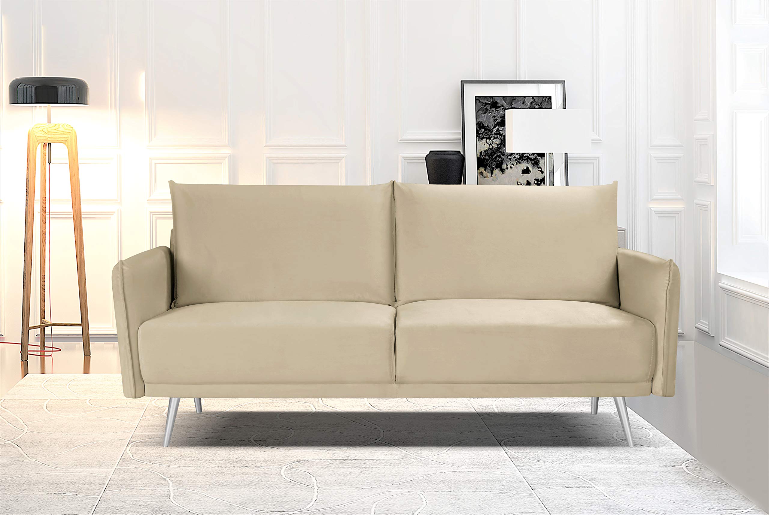 Premium US Pride Furniture Cream Sofa - Modern Living Room Couch for Comfortable Relaxation & Stylish Home Decor