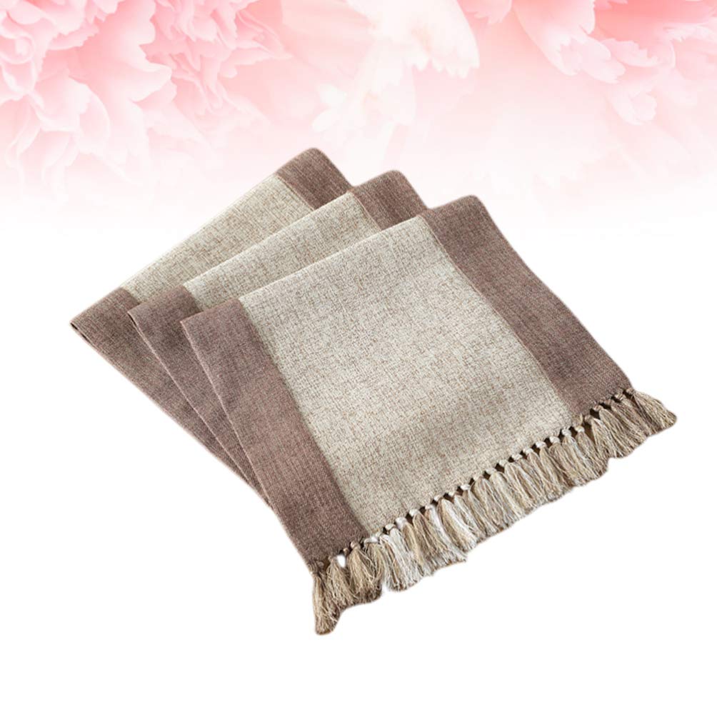 LIOOBO Embroidered Jute Table Runner - Rustic Double Layer Tablecloth for Wedding, Party, Coffee Table & Board Game Decor | Elegant Placemat & Table Cover for Home & Events