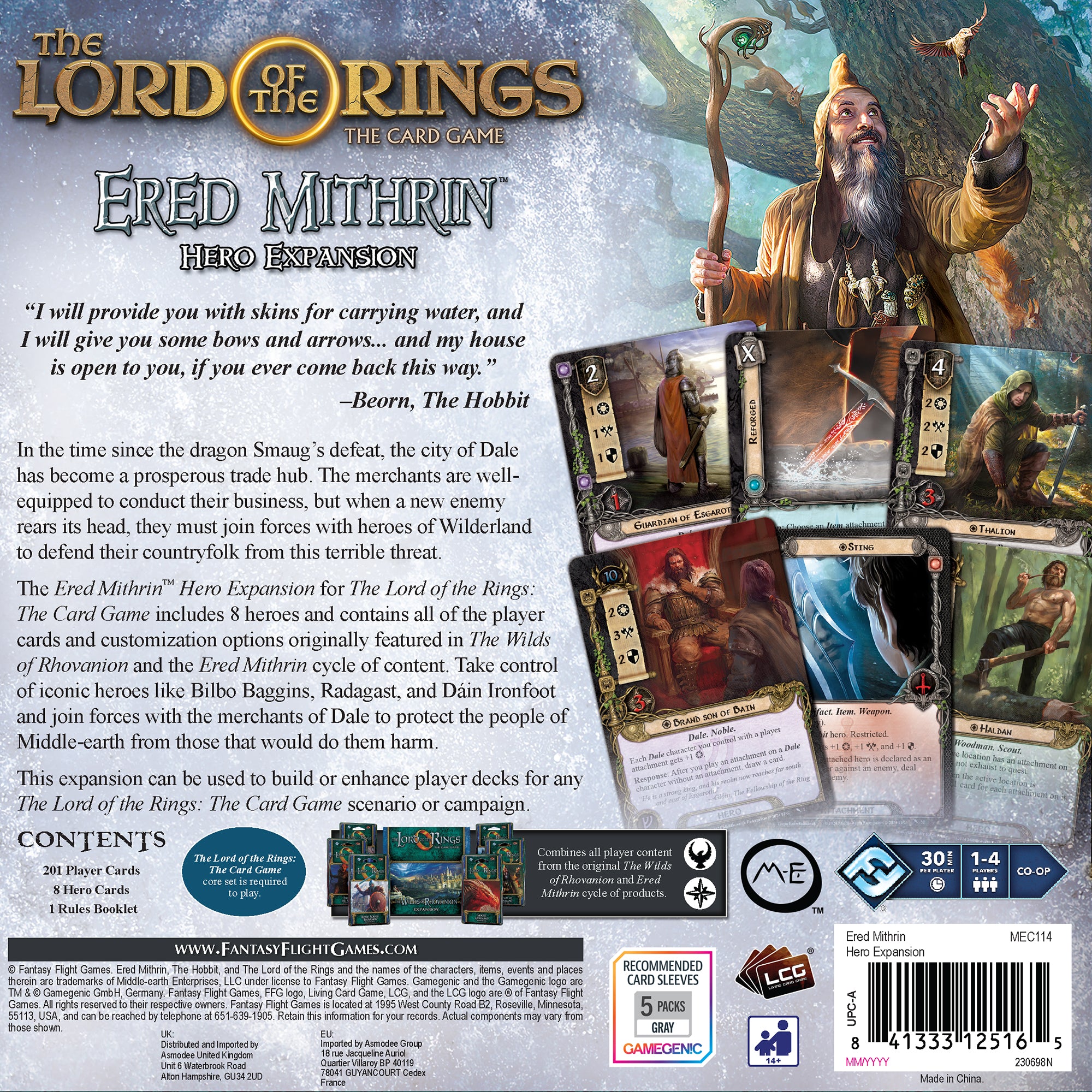 Ered Mithrin Hero Expansion - Lord of the Rings LCG Adventure Pack for Fantasy Board Game Enthusiasts - Perfect for Game Nights and Thematic Play