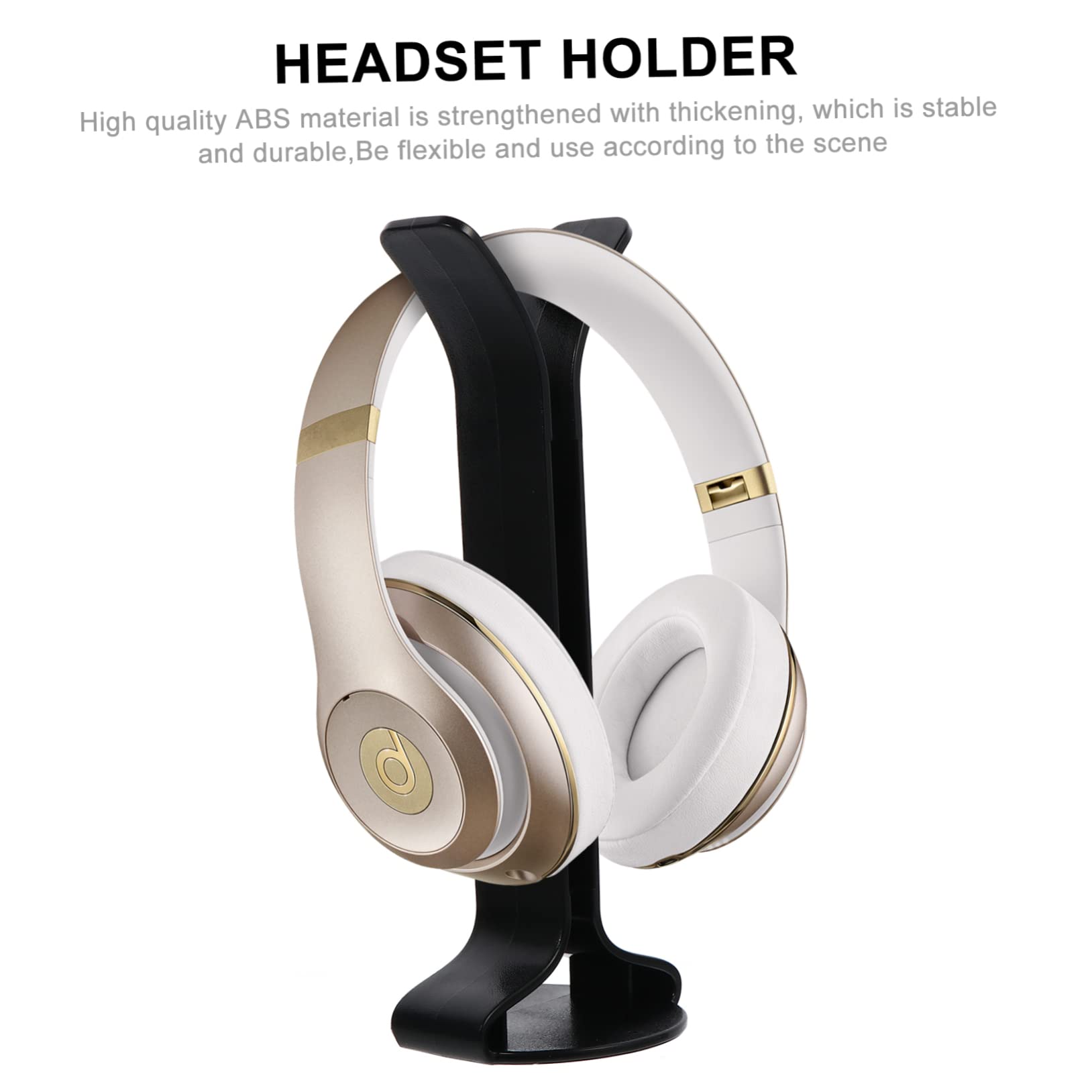 Uonlytech 3 Pack Headphone Display Stand - Premium Headset Holder for Desk, Shelf, or Store - Perfect for Organizing Wireless Earbuds, Gaming Headsets & Studio Headphones in Home, Office or Retail Display