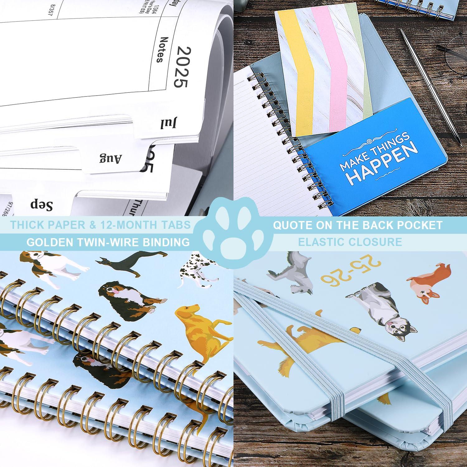 2025-2026 Weekly & Monthly Planner with Tabs - July 2025 to June 2026 Academic Year, 6.5