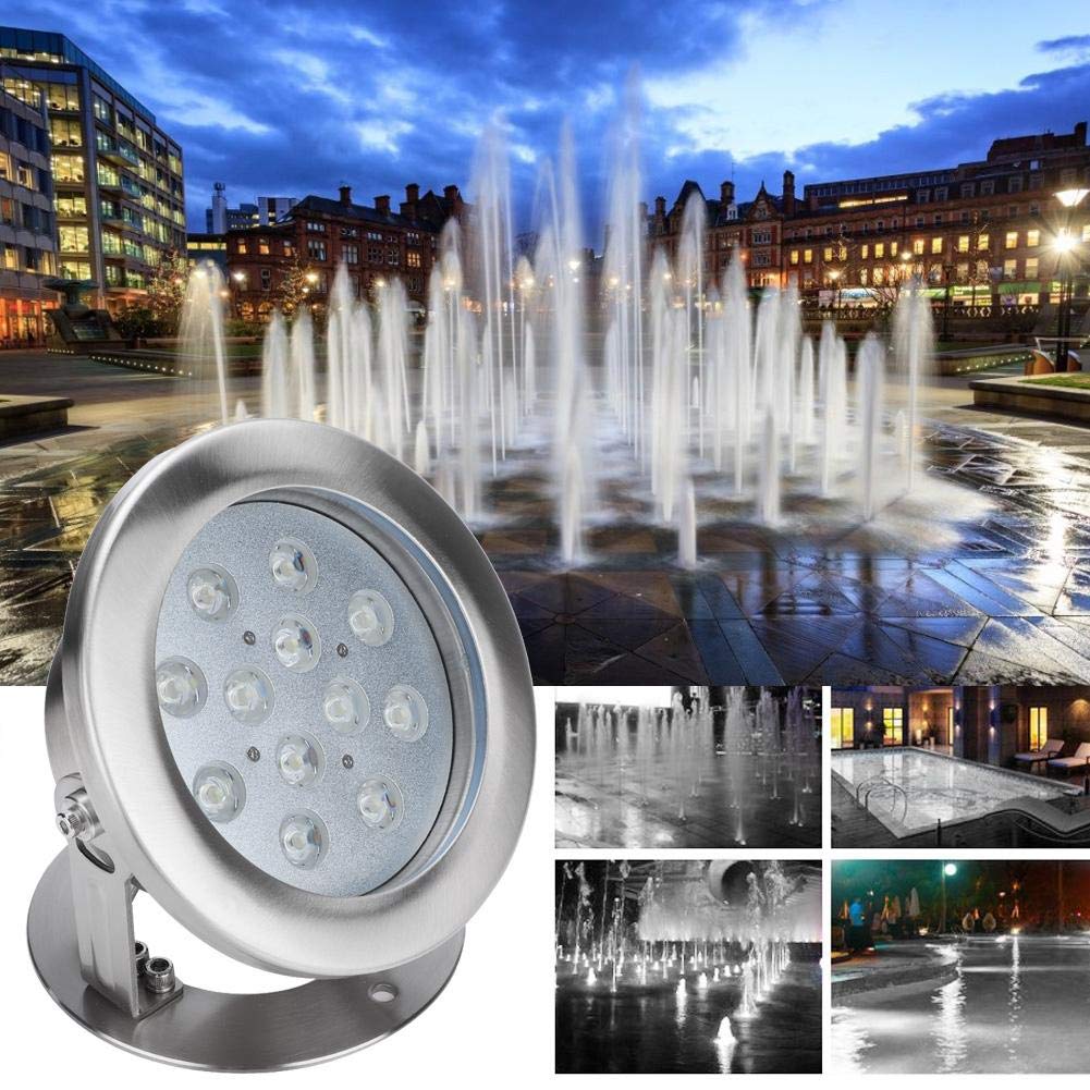 12W Durable Waterproof LED Underwater Lights for Pool, Fountain & Garden - White Light | Perfect for Landscape Lighting, Swimming Pool Decoration & Outdoor Water Features