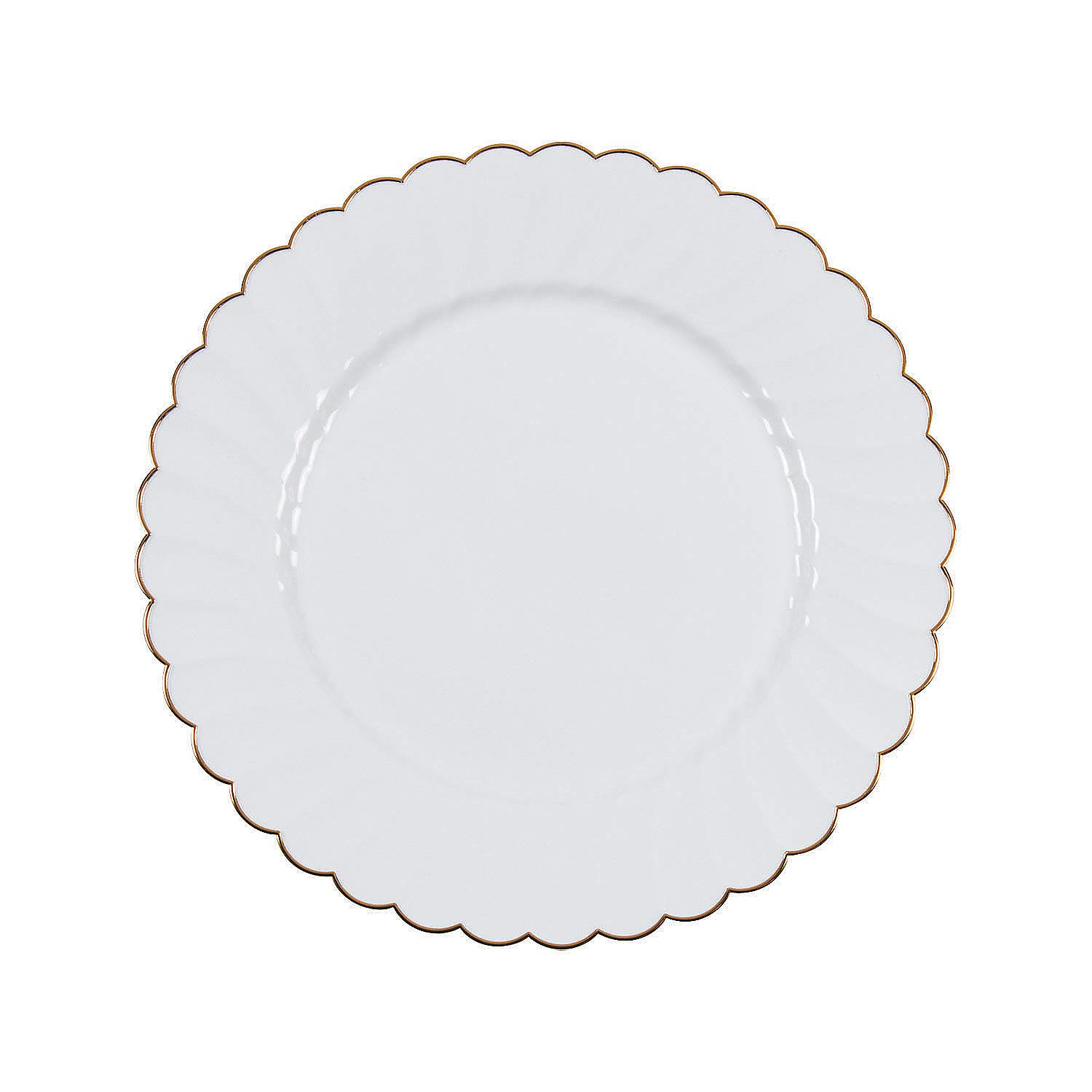 Elegant Gold Trim Plastic Dinner Plates for Weddings, Bridal Showers & Special Events - Premium Disposable Plates for Parties, Celebrations & Formal Gatherings
