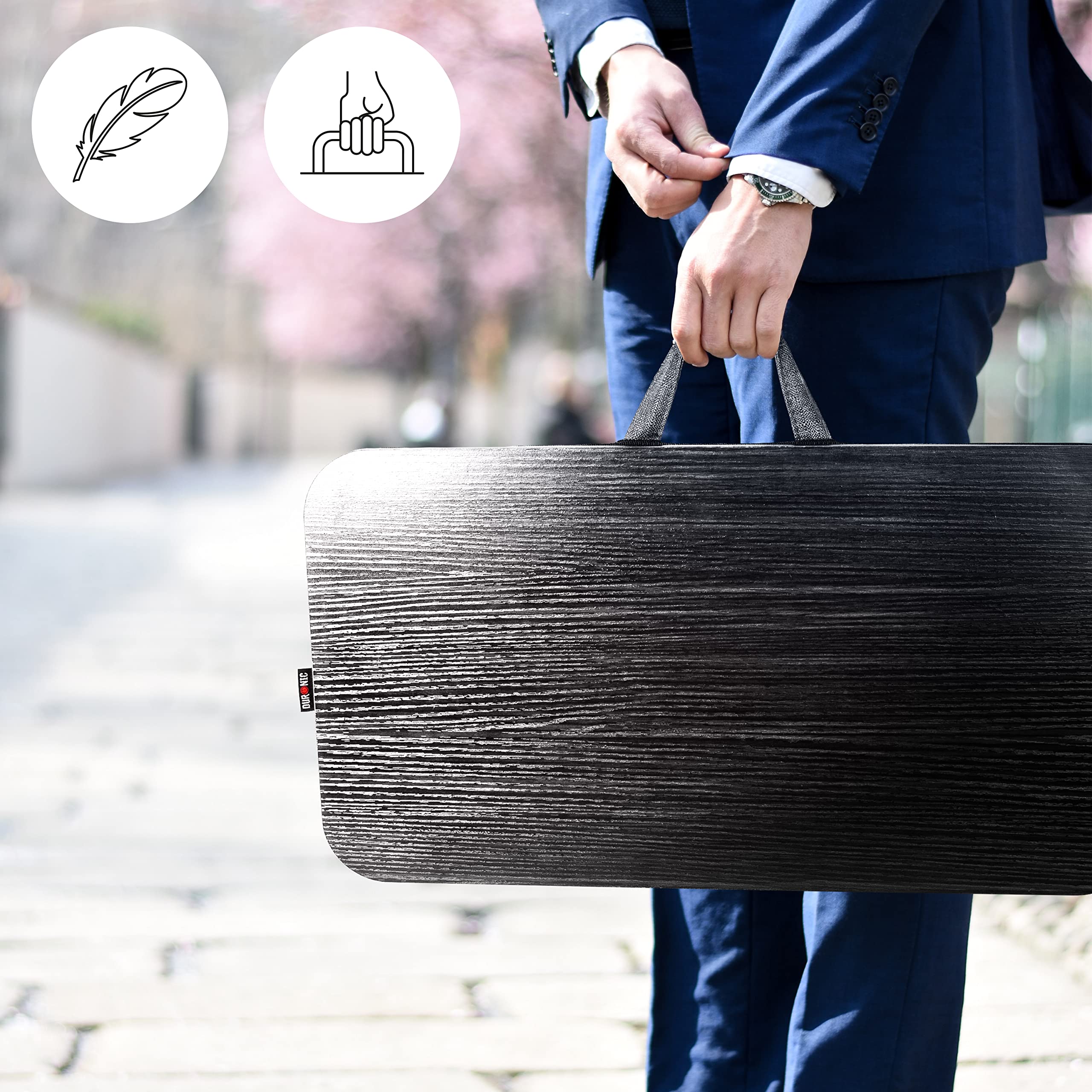 Ergonomic Laptop Tray with Cushion - Portable Lap Desk with Handles for Home, Office, Bed & Gaming - Durable Laptop Stand for Comfortable Work & Entertainment Anywhere