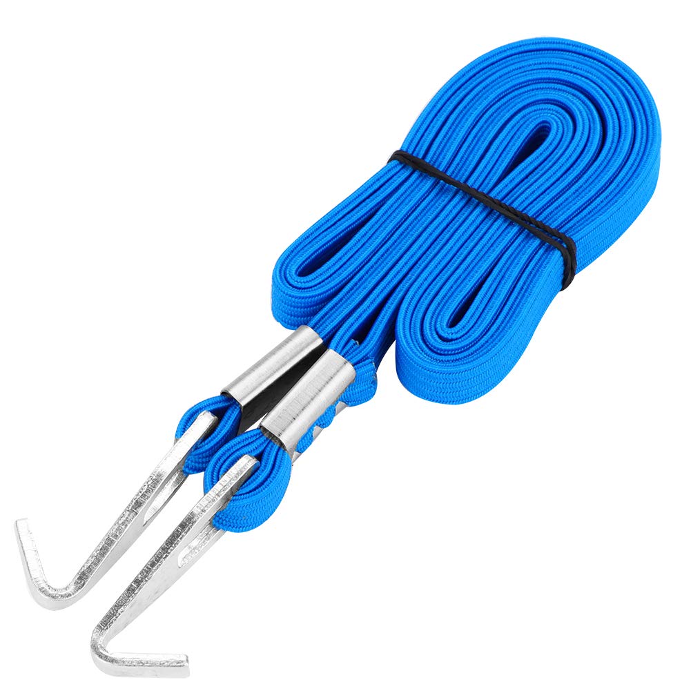 AAAGX Elastic Luggage Straps with Hooks - Heavy Duty Stretch Tension Belts for Travel, Bikes & Outdoor Gear (Blue) - Perfect for Securing Suitcases, Backpacks & Sports Equipment