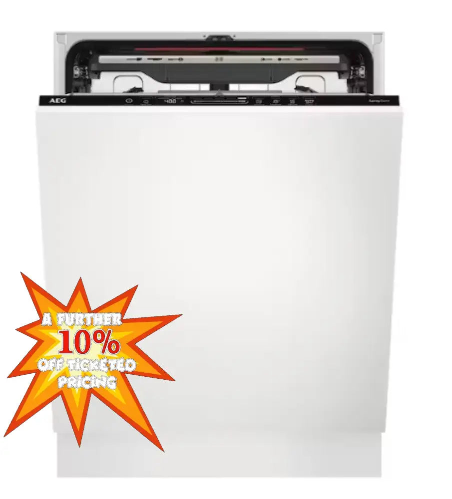 AEG FSE73800RO 600mm Fully Integrated Dishwasher with ComfortRails - Energy Efficient, Ultra Quiet for Modern Kitchens | Perfect for Small Families & Open-Plan Homes