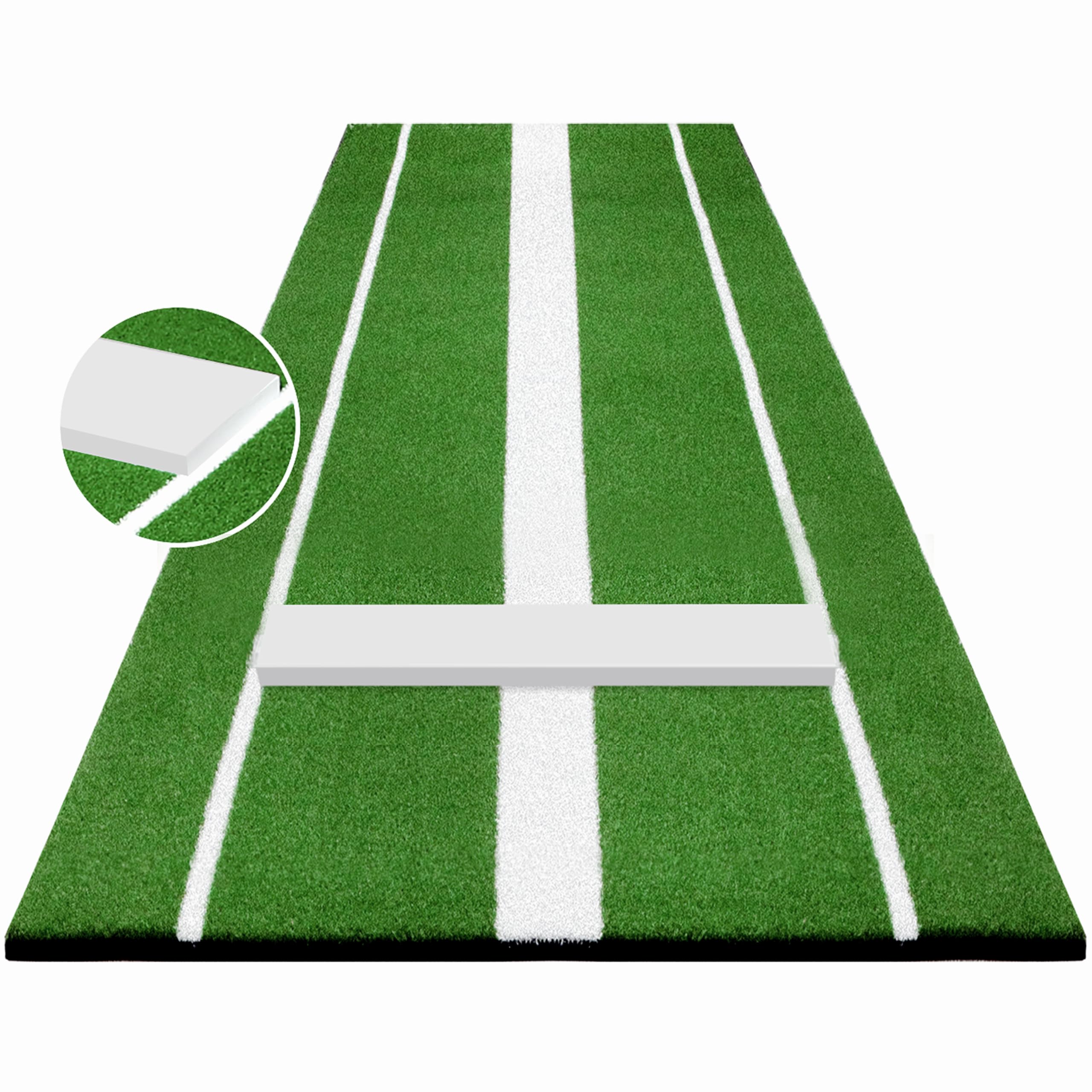 Regulation Softball Pitching Mat - 10' x 3' Non-Slip Pitching Rubber with 5mm Thick Pad for Indoor/Outdoor Practice | Durable, Anti-Fade Training Equipment for Softball Pitchers | Perfect for Backyard, Field & Gym Training