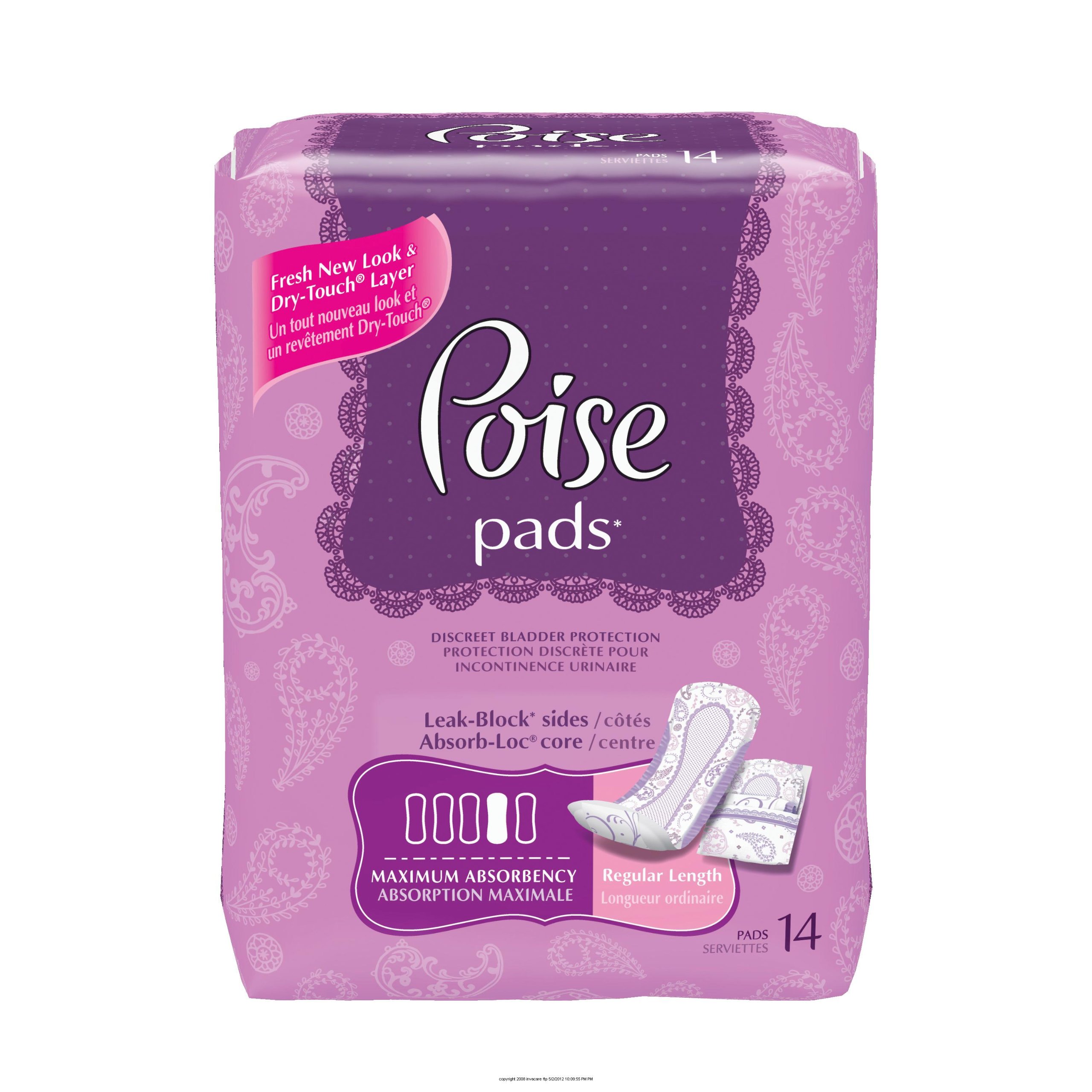 Kimberly Clark Poise Ultra Incontinence Pads with Side Shields - Super Absorbent, Discreet & Portable Bladder Leak Protection for Women - Perfect for Active Lifestyles, Travel & Everyday Comfort