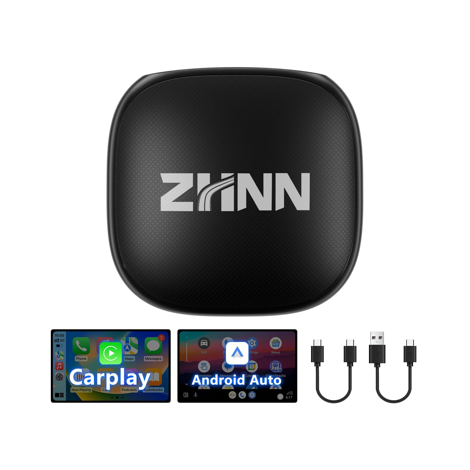 Wireless CarPlay AI Box & Android Auto Smart Adapter - Plug & Play for OEM Wired Cars, Supports TF Card & Seamless Connectivity - Perfect for Commuting, Road Trips & Hands-Free Driving