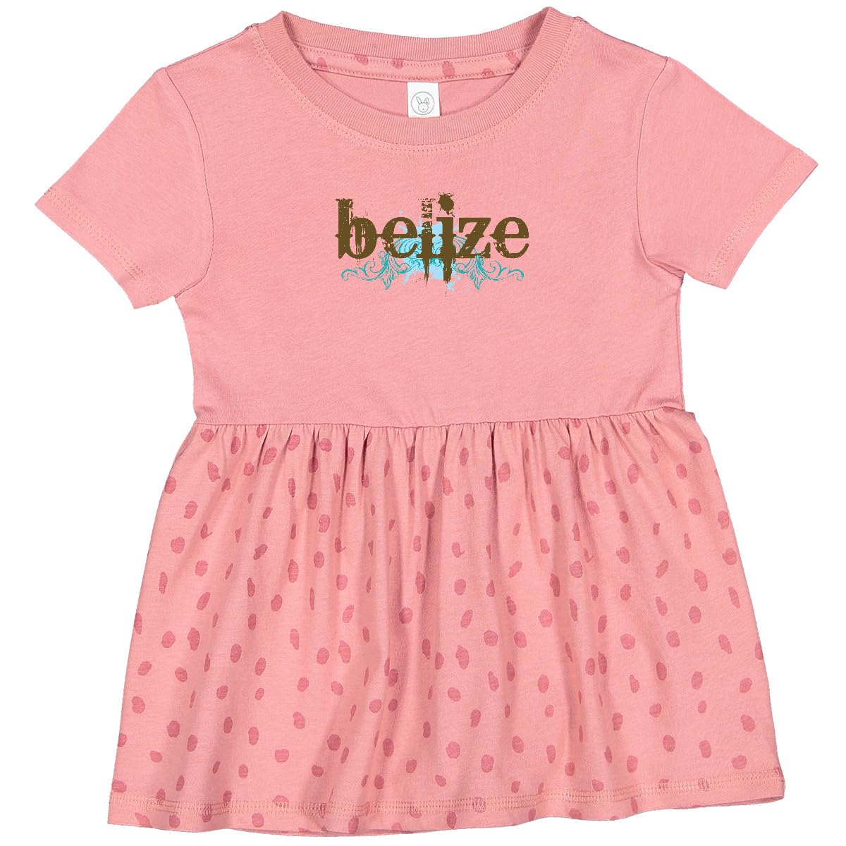 Inktastic Belize Country Grunge Style Infant Dress - Cute Baby Girl Outfit for Casual Wear, Travel & Photo Shoots