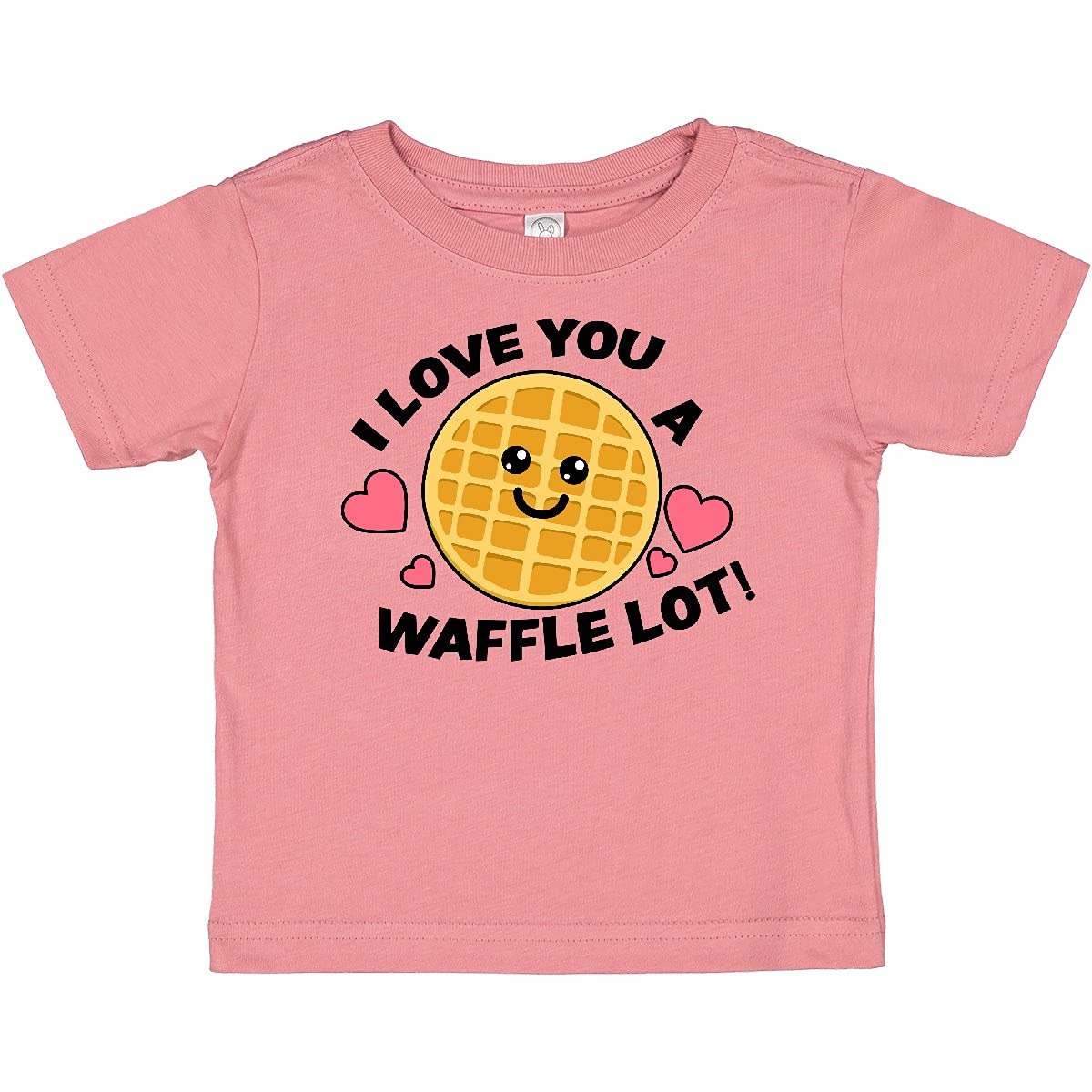 Inktastic I Love You a Waffle Lot Cute Happy Waffle Baby T-Shirt - Adorable Outfit for Valentine's Day, Family Photos & Casual Wear