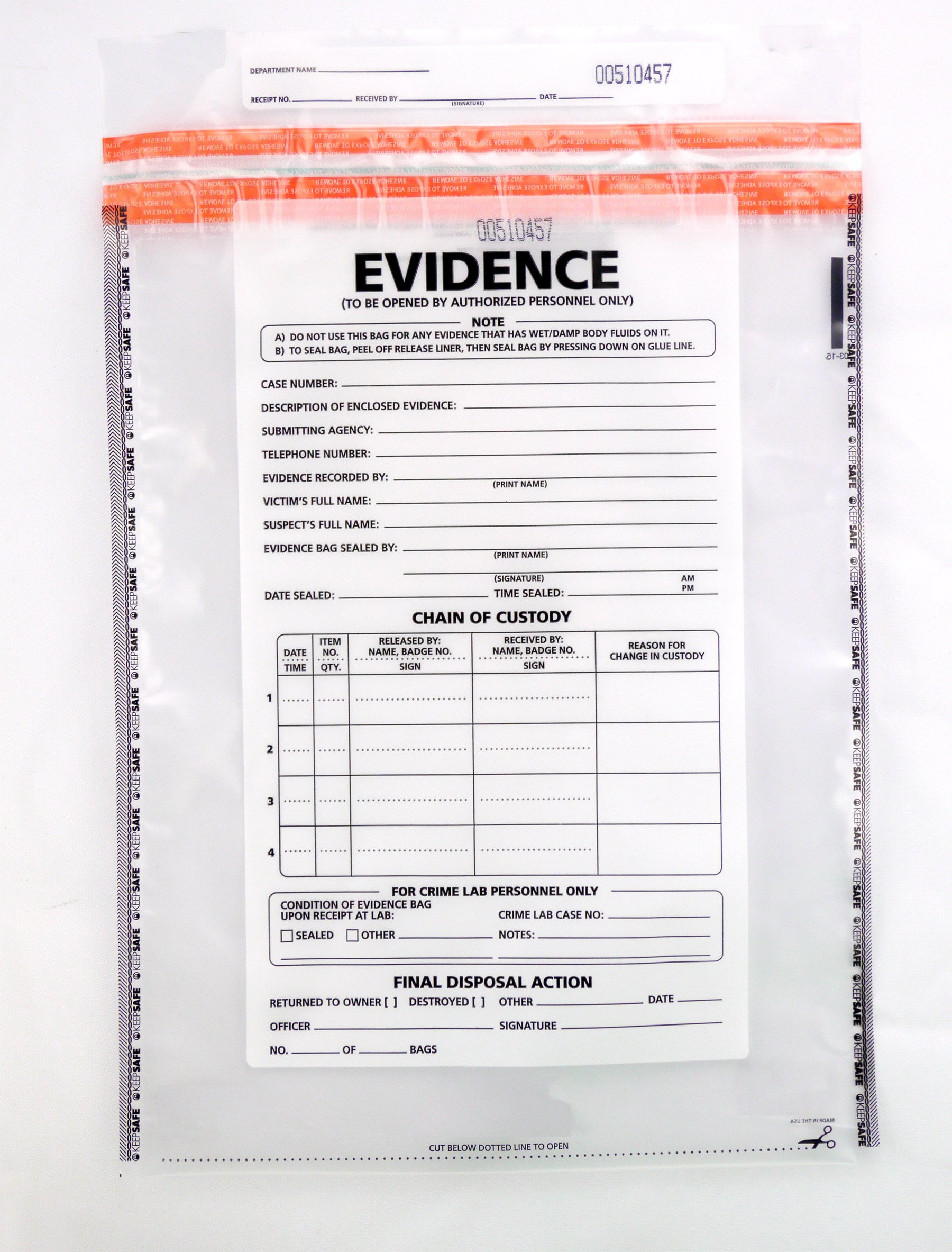 Crime Scene Evidence Bags - 12 Pack Paper & Plastic Sample Bags for Forensic Investigations, Police Work & Evidence Collection | Ideal for Law Enforcement, Crime Labs & Security Professionals