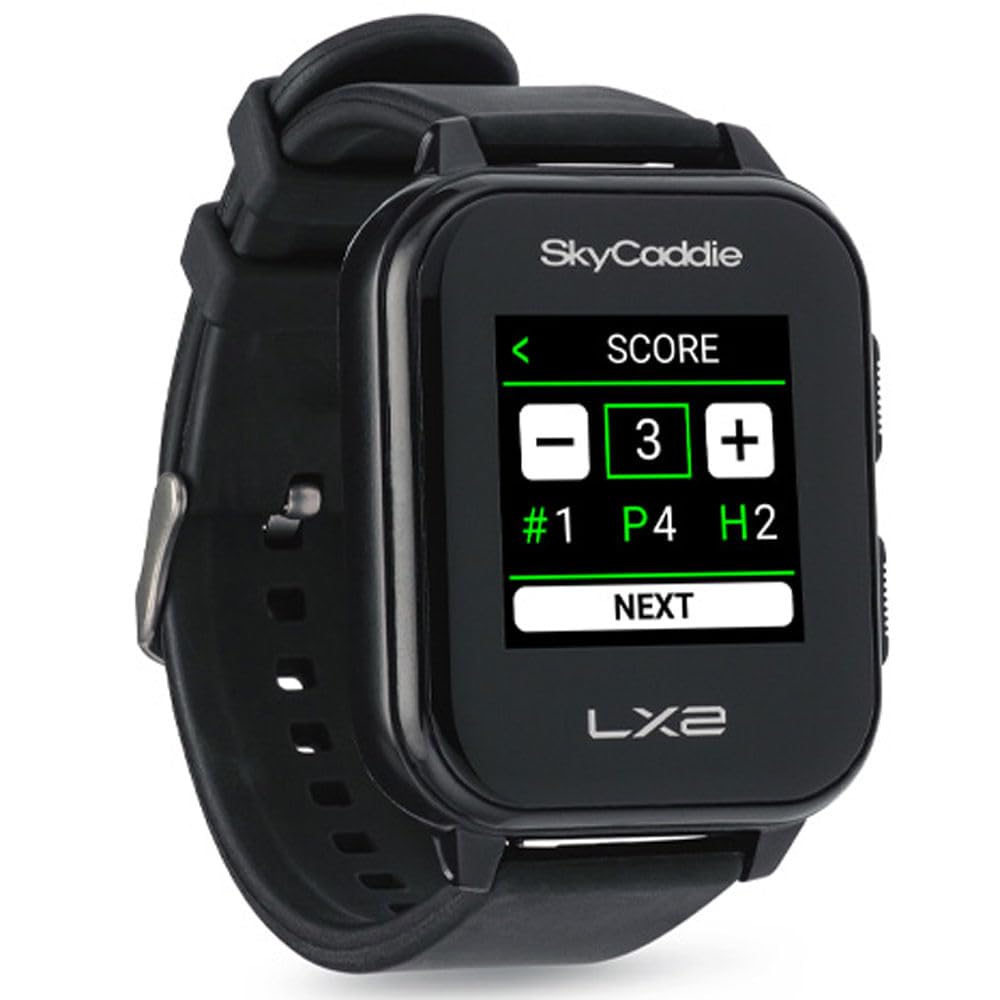 SkyGolf SkyCaddie LX2 GPS Golf Watch - Black | Accurate Rangefinder for Golfers | Perfect for Course Play & Practice