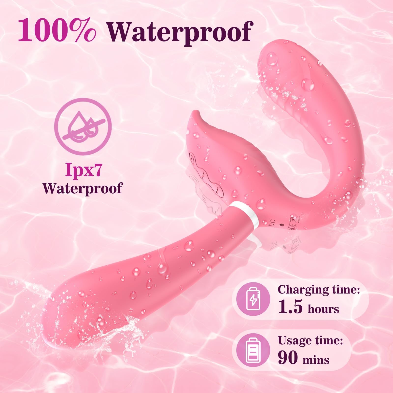 Remote Control Strapless Strap-On Double Dildo - 3 Motors 10 Vibration Modes, G-Spot Stimulator for Women & Couples - Lesbian Sex Toys, Wearable Vibrator for Couples Play & Solo Pleasure