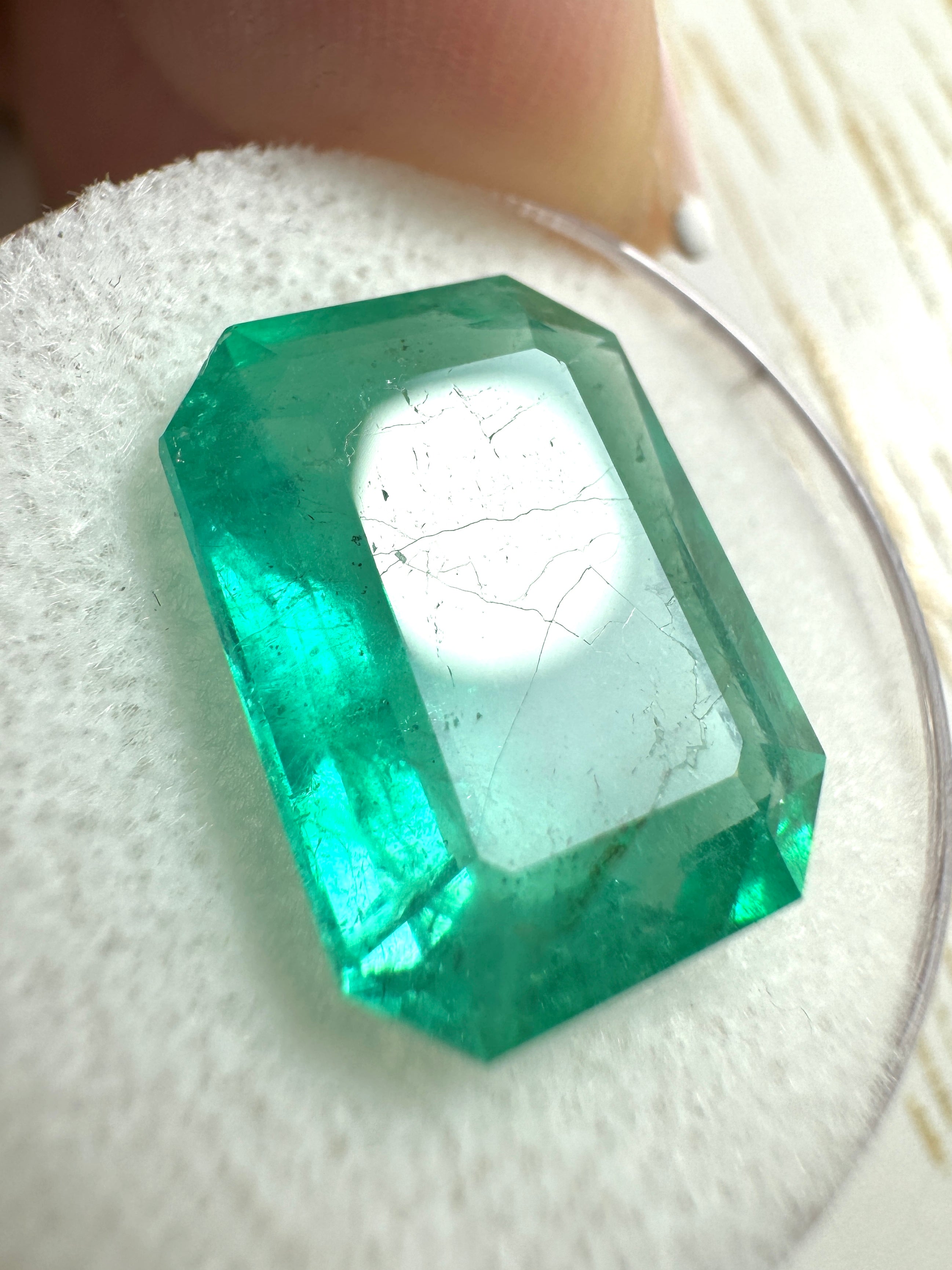9.52 Carat Natural Loose Colombian Emerald - 15.4x11.50mm Emerald Cut Gemstone for Jewelry Making & Engagement Rings