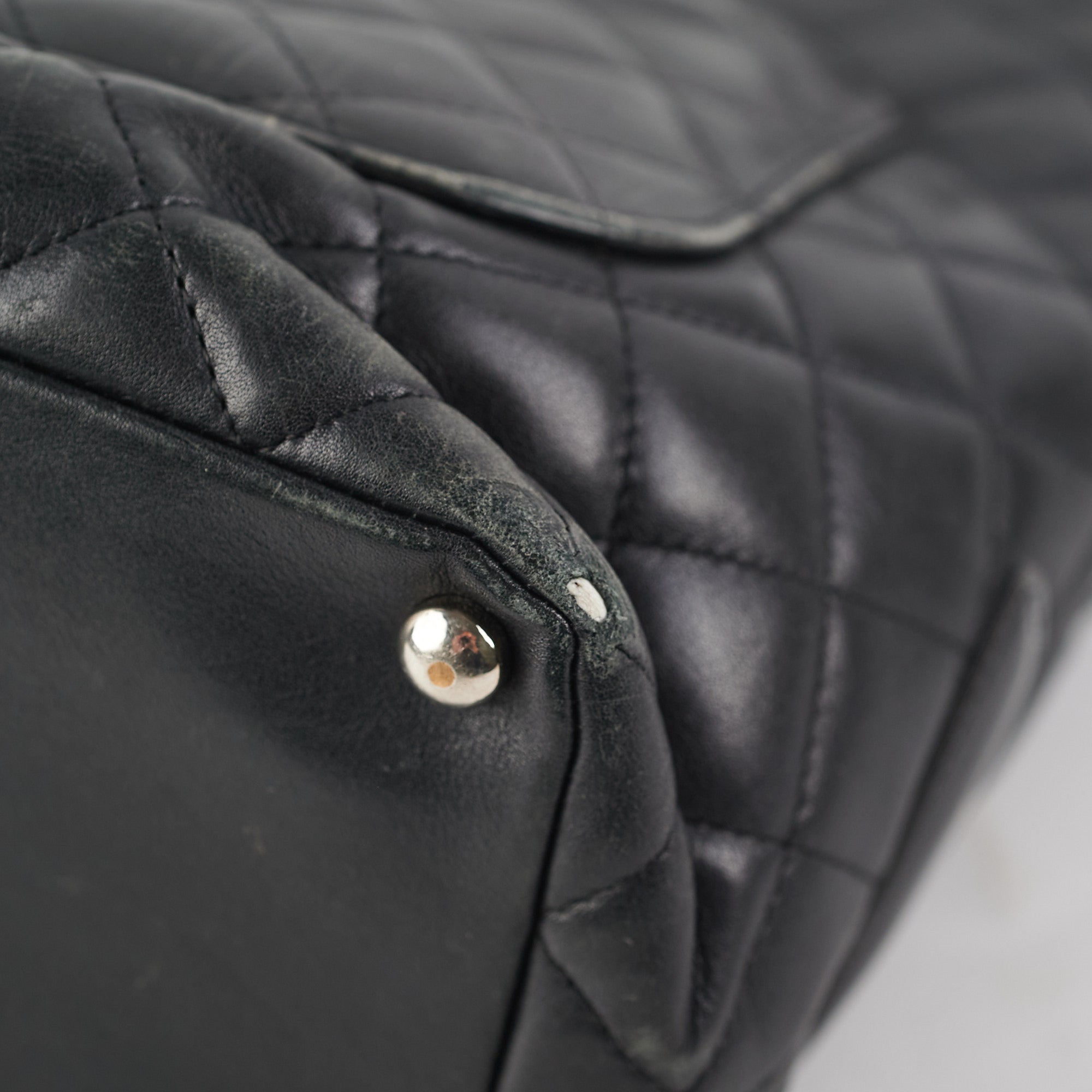 Chanel Cambon Ligne Medium Black Leather Tote Bag - Luxury Designer Handbag for Women, Perfect for Work, Travel & Everyday Use