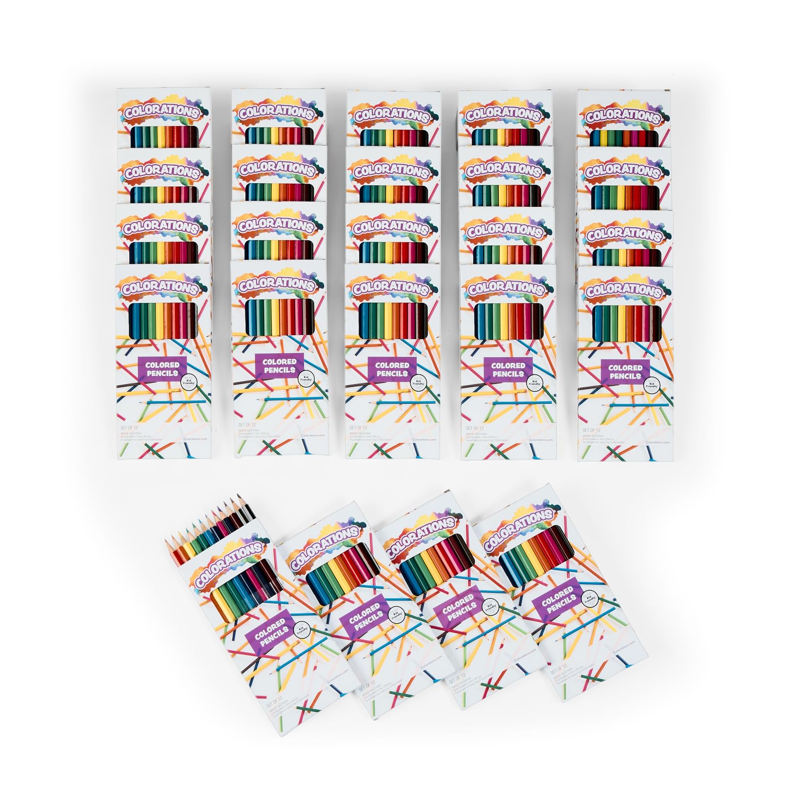 Colorations Premium Pre-Sharpened Colored Pencils - 12 Vibrant Colors, 24 Pack (288 Total) - Thick Core, Sustainably Sourced Wood - Perfect for Classroom, Art Projects & Adult Coloring Books