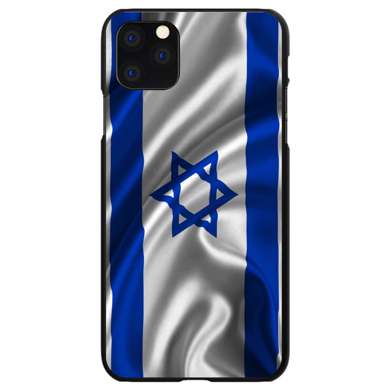 DistinctInk Ultra Slim Hard Plastic Case for iPhone 13 Pro Max (6.7 Inch) - Israeli Flag Design Protective Phone Cover - Perfect for Travel, Daily Use & Showing Patriotism