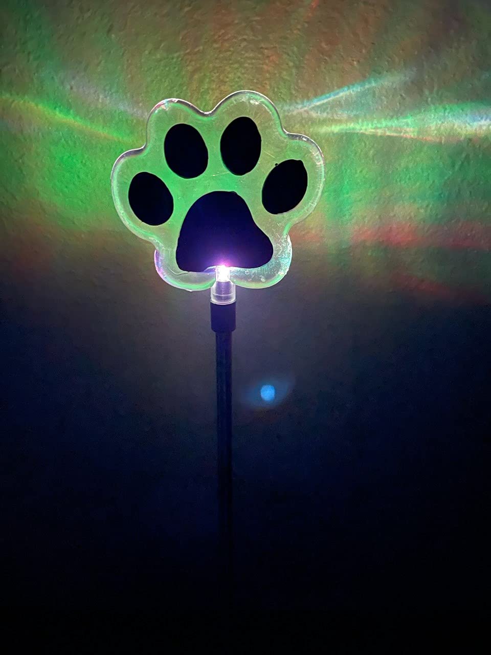 2 Pack Clear Acrylic Solar Powered Dog Paw Pathway Lights - Waterproof LED Garden Landscape Lighting for Walkways, Driveways, and Outdoor Decor