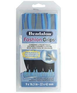 Beadalon Fashion Grips Tool Bag - Blue Tiger Print for Jewelry Making, DIY Crafts & Beading Projects