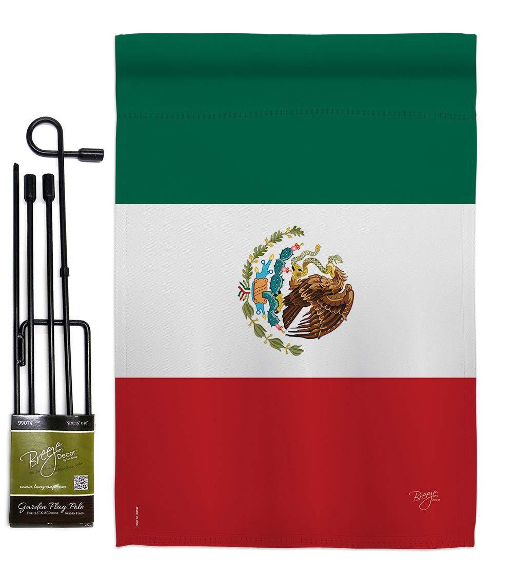 Mexico Garden Flag Set with Stand - Double-Sided Yard Decor Gift for Home