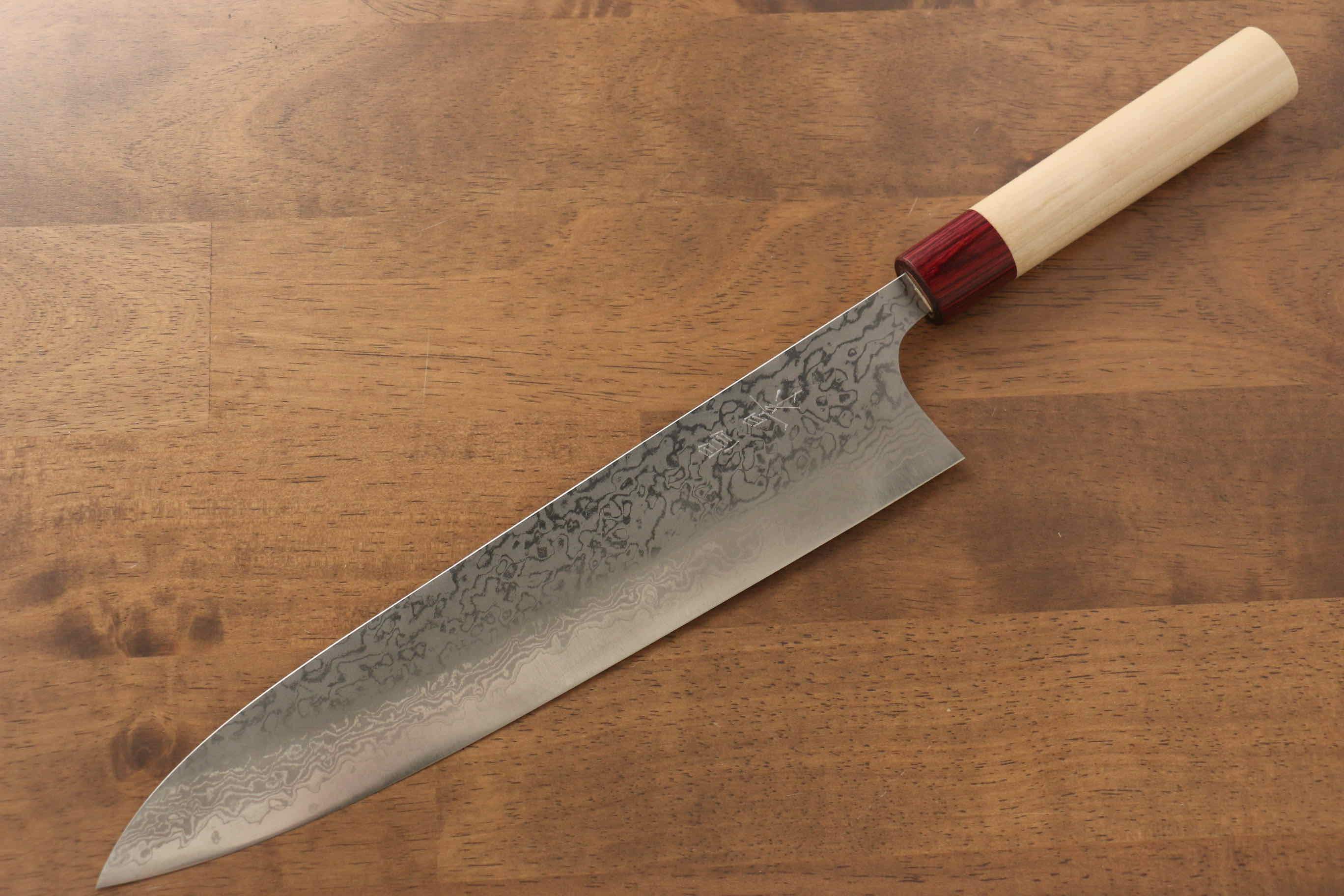 Premium Masakage Kiri VG10 Damascus Gyuto Chef Knife 270mm - Japanese Magnolia Wood Handle - Professional Kitchen Knife for Slicing, Dicing & Meat Cutting