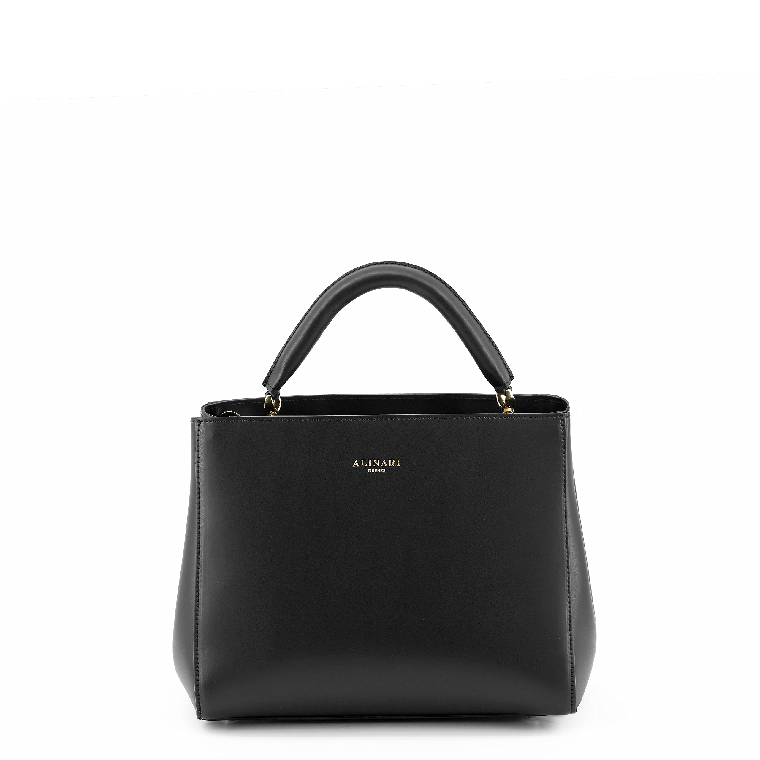 ALINARI FIRENZE Genuine Italian Leather Handbag for Women - Luxury Crossbody Purse with Adjustable Strap - Fashionable Designer Shoulder Bag Made in Italy - Perfect for Work, Travel & Evening Events