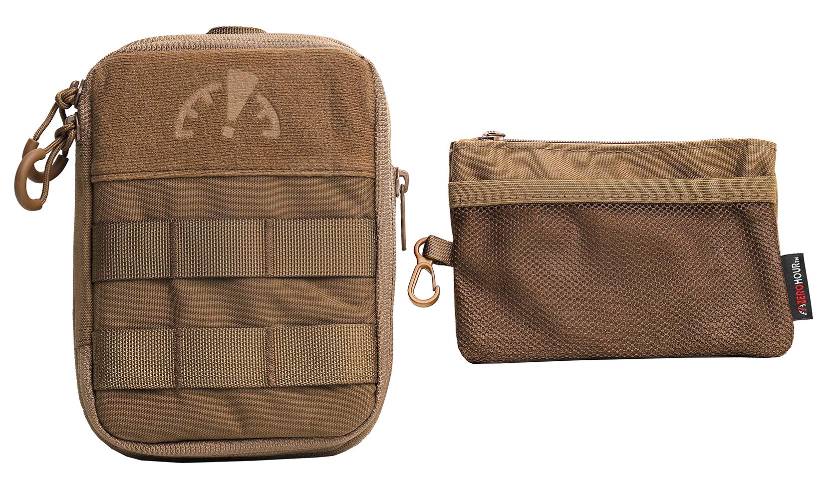 ZEROHOUR EDC Pouch with Elastic Grid Organizer - 500D Cordura Nylon Tactical Gear Bag with Expandable Zipper & Detachable Molle Pouch - Perfect for Everyday Carry, Hiking, Camping and Outdoor Adventures