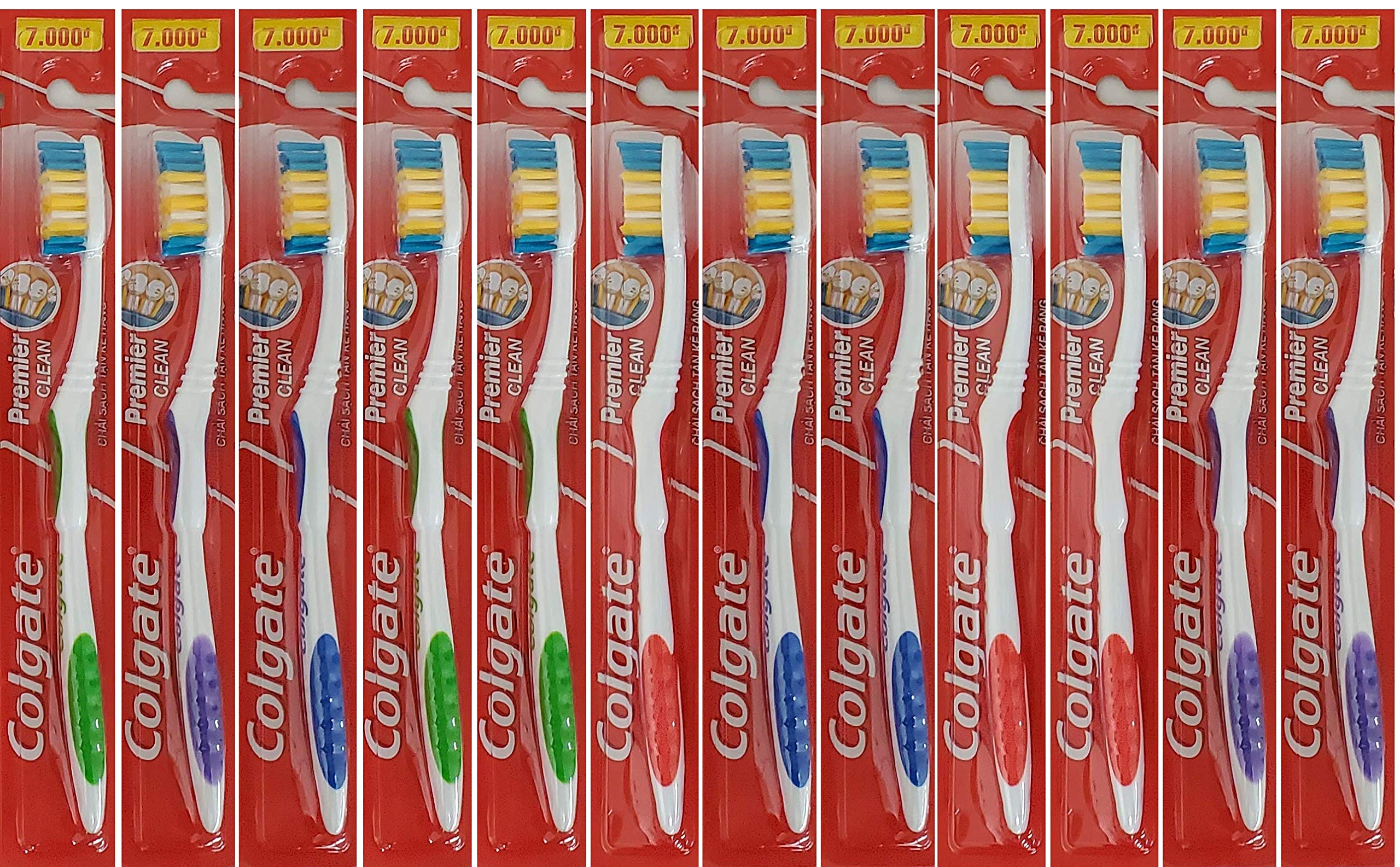 Colgate Premier Extra Clean Soft Toothbrushes - Pack of 12 | Gentle Bristles for Sensitive Teeth & Gum Care | Perfect for Home, Travel & Office Use
