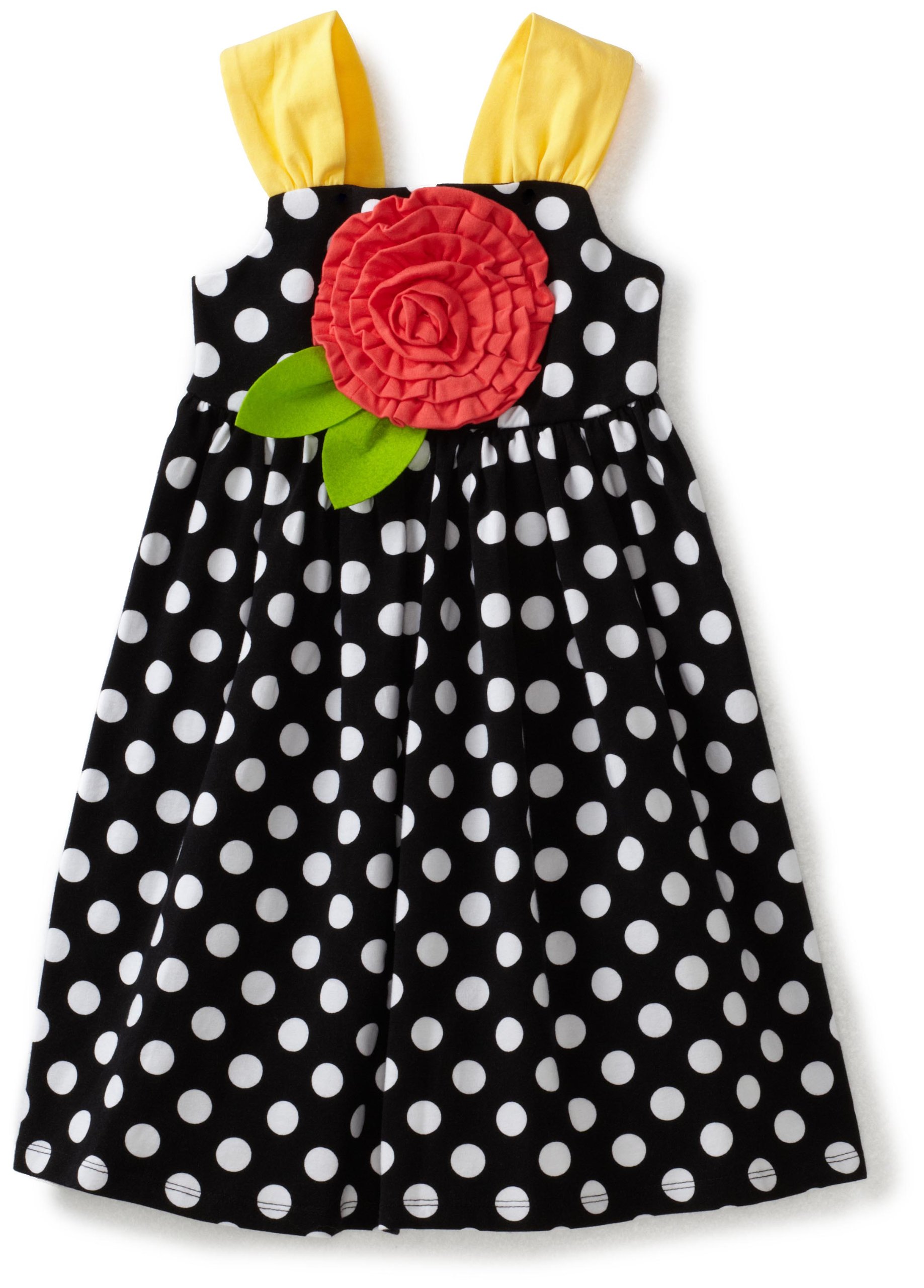 Bonnie Jean Knit Floral Dress for Little Girls - Chunky Flower Bodice, Comfortable & Stylish - Perfect for Birthday Parties, Family Gatherings & Special Occasions