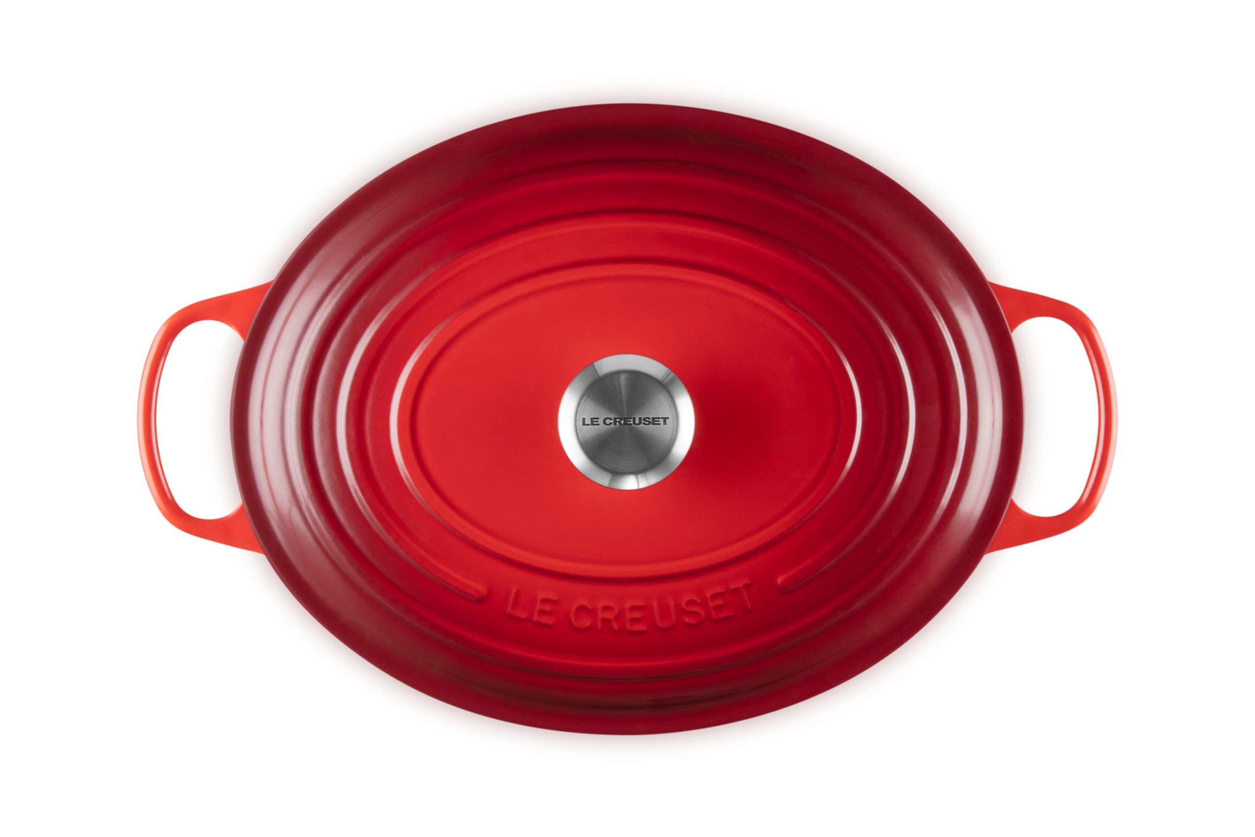 Le Creuset 8 Quart Enameled Cast Iron Oval Dutch Oven - Signature Cerise Red for Braising, Roasting & Slow Cooking | Premium Kitchen Cookware for Soups, Stews & Bread Baking