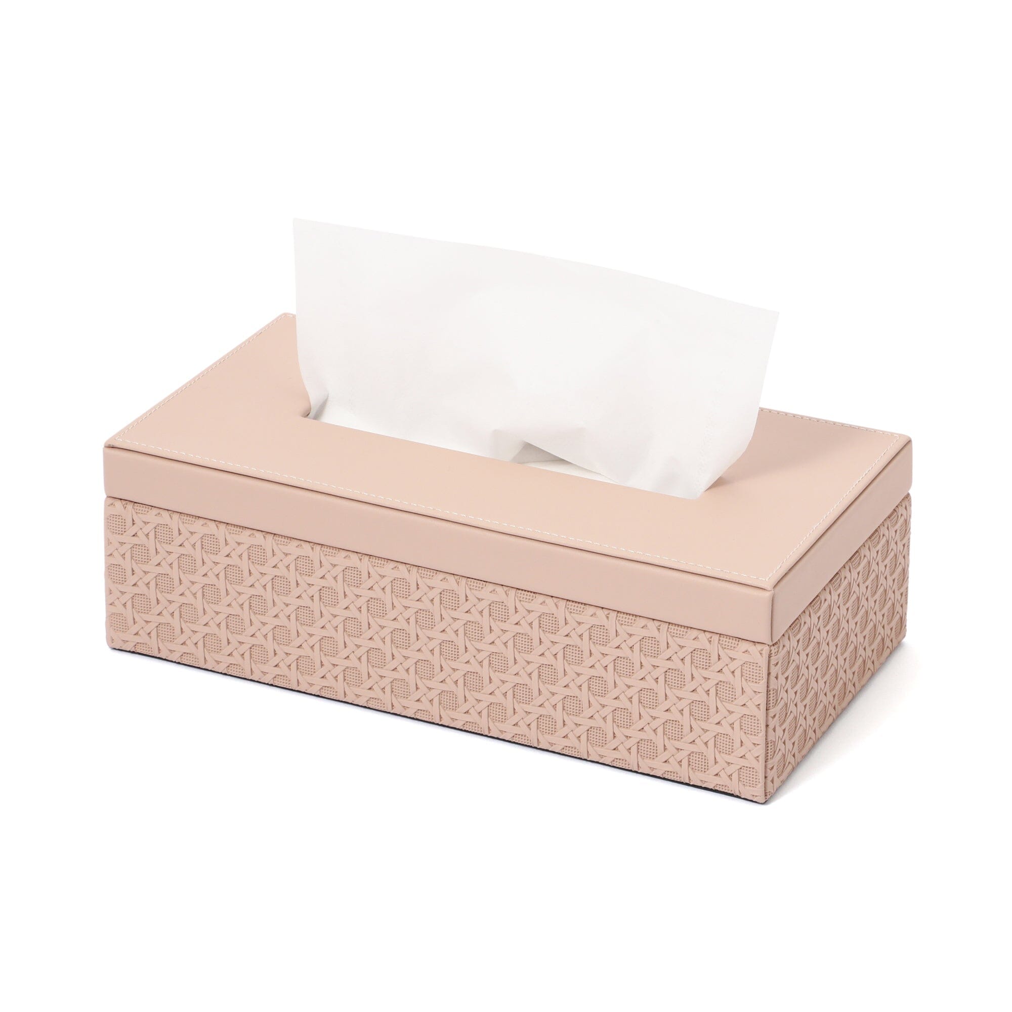 Pink Embossed Decorative Tissue Box Cover - Elegant Home & Office Decor for Living Room, Bedroom, or Bathroom