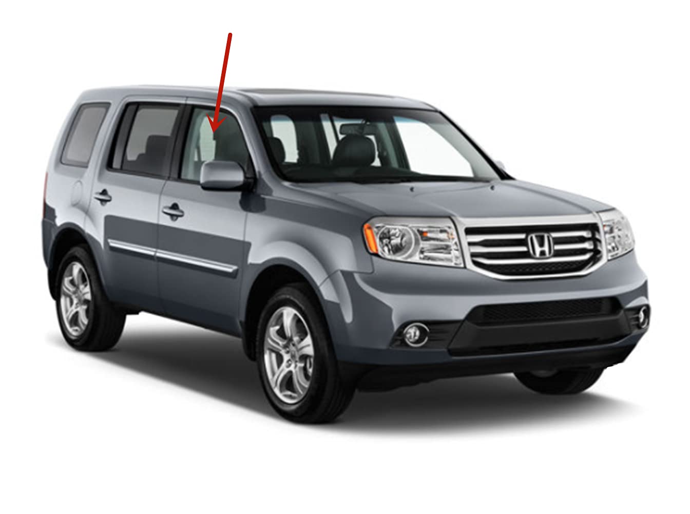 Honda Pilot 2009-2015 Right Side Front Passenger Door Window Glass Replacement - Perfect for DIY Auto Repair & Car Window Maintenance