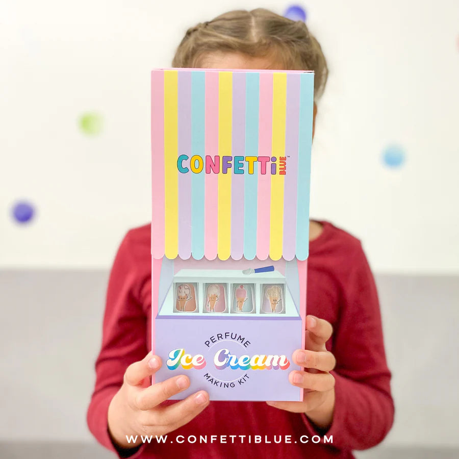 Confetti Blue Ice Cream Scented Perfume Making Kit for Kids DIY Craft Projects - Fun Birthday Party Activity & Creative Gift Idea