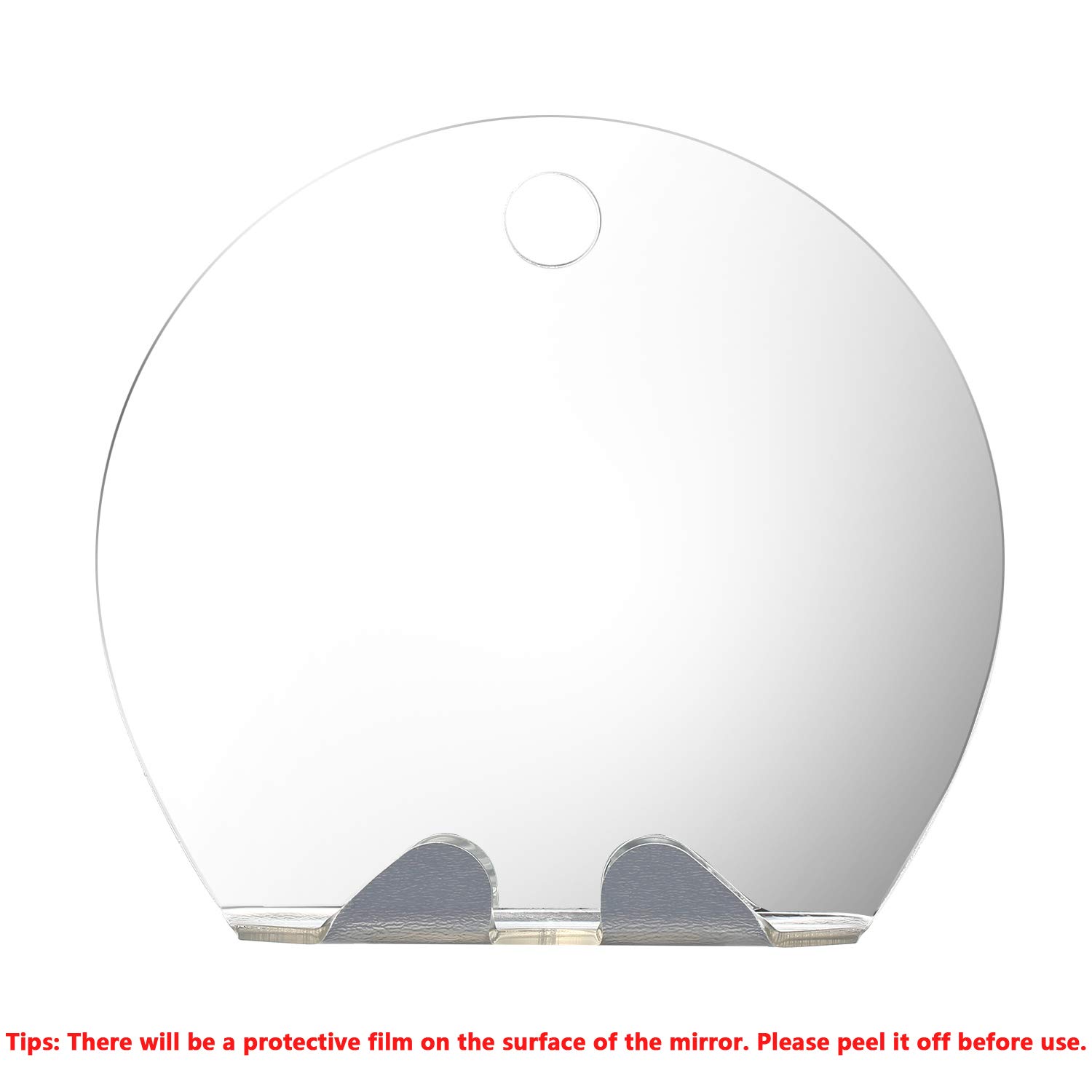 Fogless Shower Mirror for Shaving - Anti-Fog Bathroom Mirror with Strong Suction, Portable Handheld Round Mirror for Makeup, Beard Grooming & Travel - Perfect for Steam-Free Shaving & Daily Grooming Routine