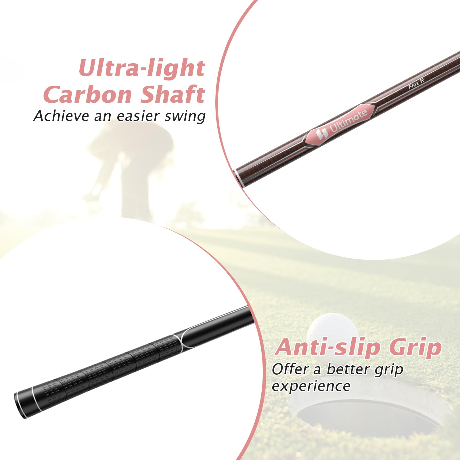 Goplus 9-Piece Complete Golf Club Set for Women - Right Handed Ladies Clubs with #1 Driver, #3 Fairway, #4 Hybrid, 6-9 & P Irons, Putter & Headcovers - Perfect for Beginners & Intermediate Golfers on the Course or Driving Range