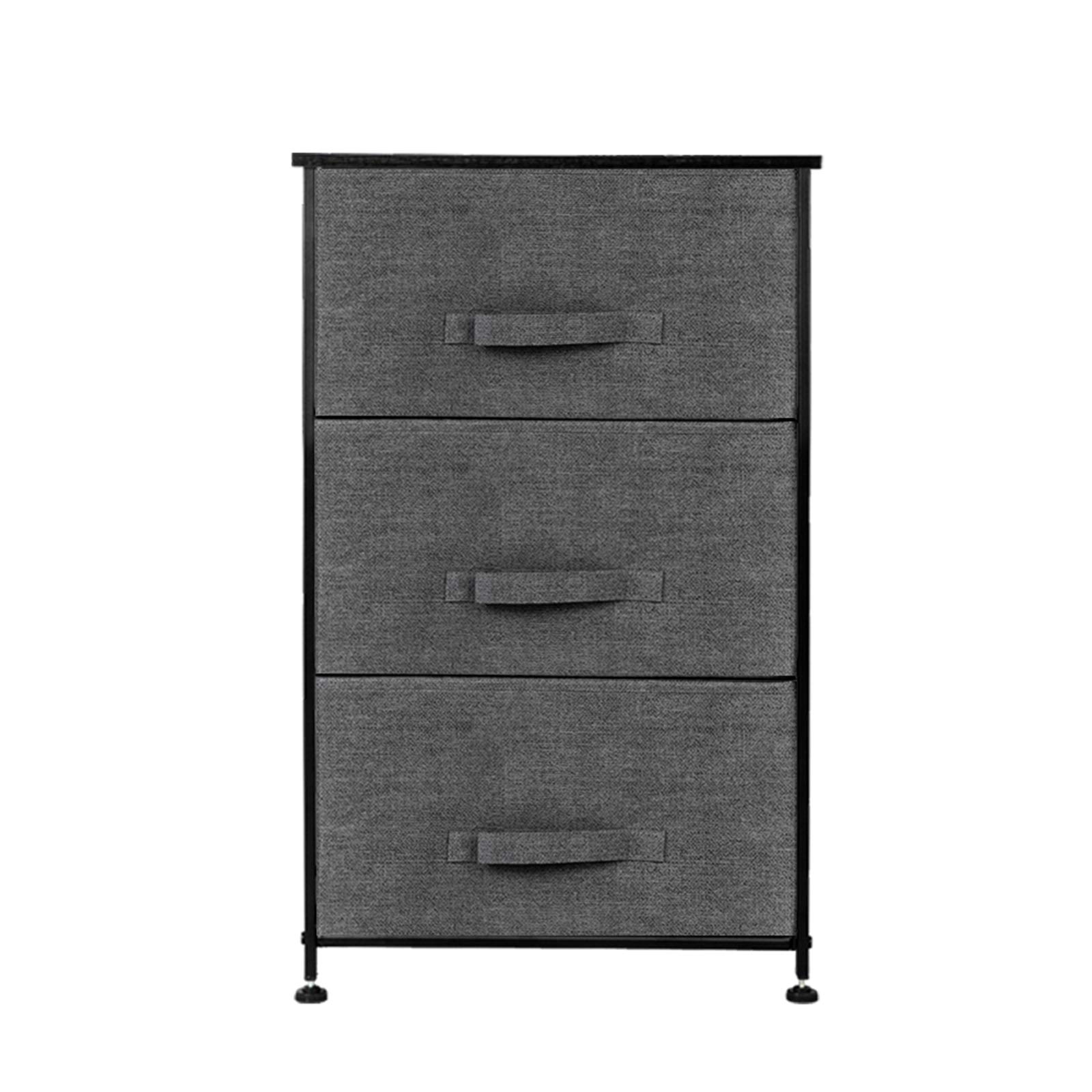 3-Tier Fabric Drawer Dresser with Metal Frame & Wooden Top - Perfect for Closets, Dorm & Nursery Storage