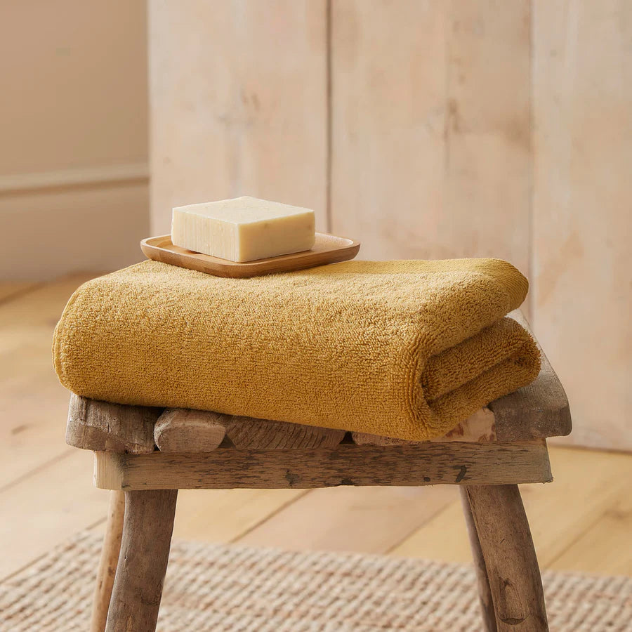 Drift Home Abode Eco-Friendly Bath Towel Set | Soft & Absorbent Organic Cotton | Ochre Color | Perfect for Spa, Beach & Luxury Bathroom Decor