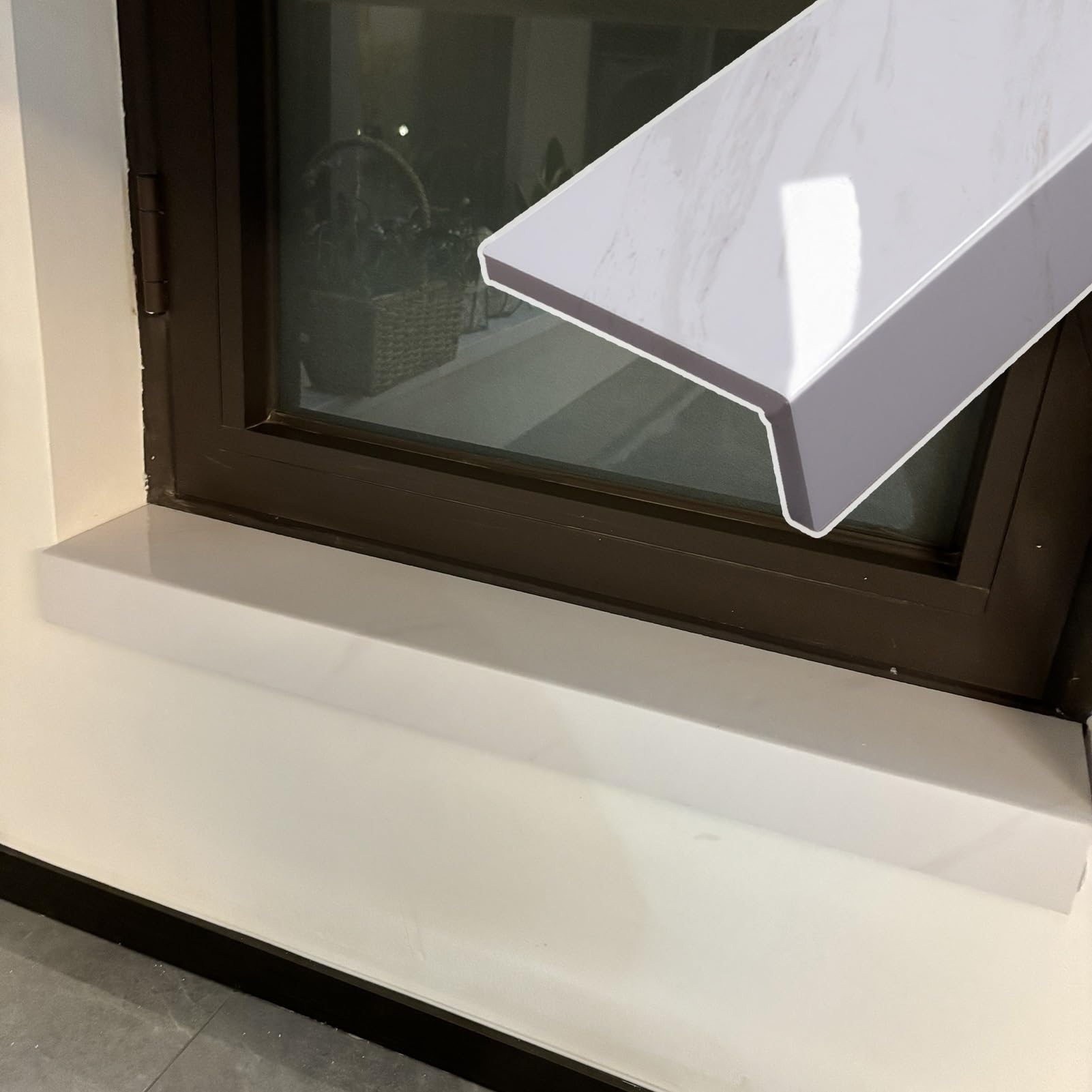Modern Textured Window Sill Cover Protector - Durable Widening Sill Plate for Windows & Doors (59