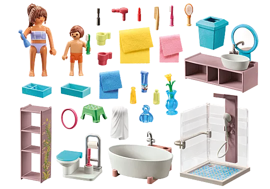 71611 Modern Bathroom Shower Set - Waterproof, Durable & Stylish for Home, Apartment, Hotel - Perfect for Small Spaces & Renovations