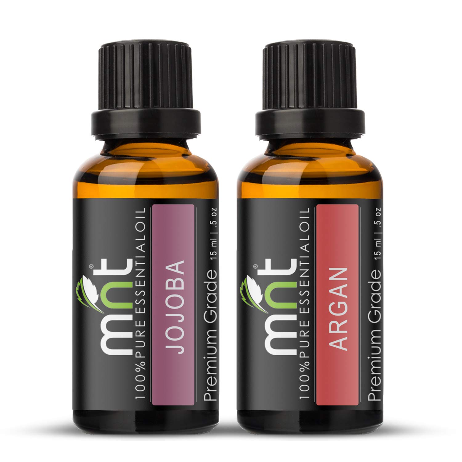 Pure Moroccan Argan Oil & Jojoba Carrier Oil Combo - 100% Cold Pressed for Hair Growth, Skin Care & Face Moisturizer (2x15ml) - Perfect for DIY Beauty, Massage & Natural Hair Treatment