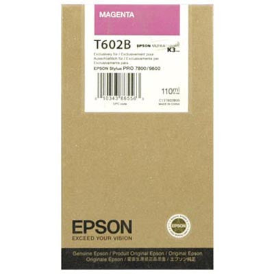 Epson T602B00 7880/9880 Magenta Ink Cartridge - 110ml High-Yield Printer Ink for Epson Stylus Pro 7880/9880 - Ideal for Photo Printing, Graphic Design & Professional Artwork