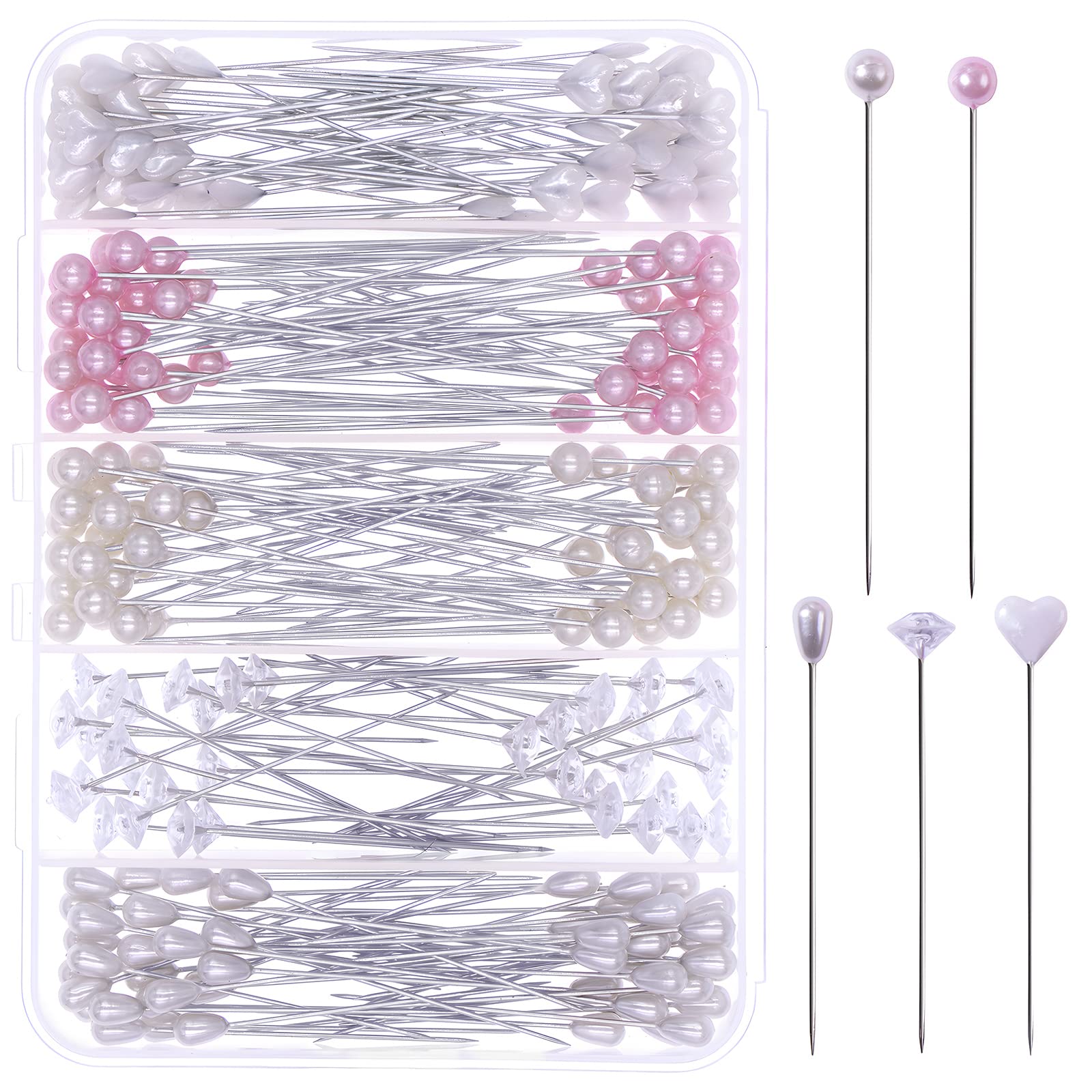 VAPKER 240Pcs Pearl Flower Pins for Wedding DIY Crafts & Jewelry Making - Floral Decorations